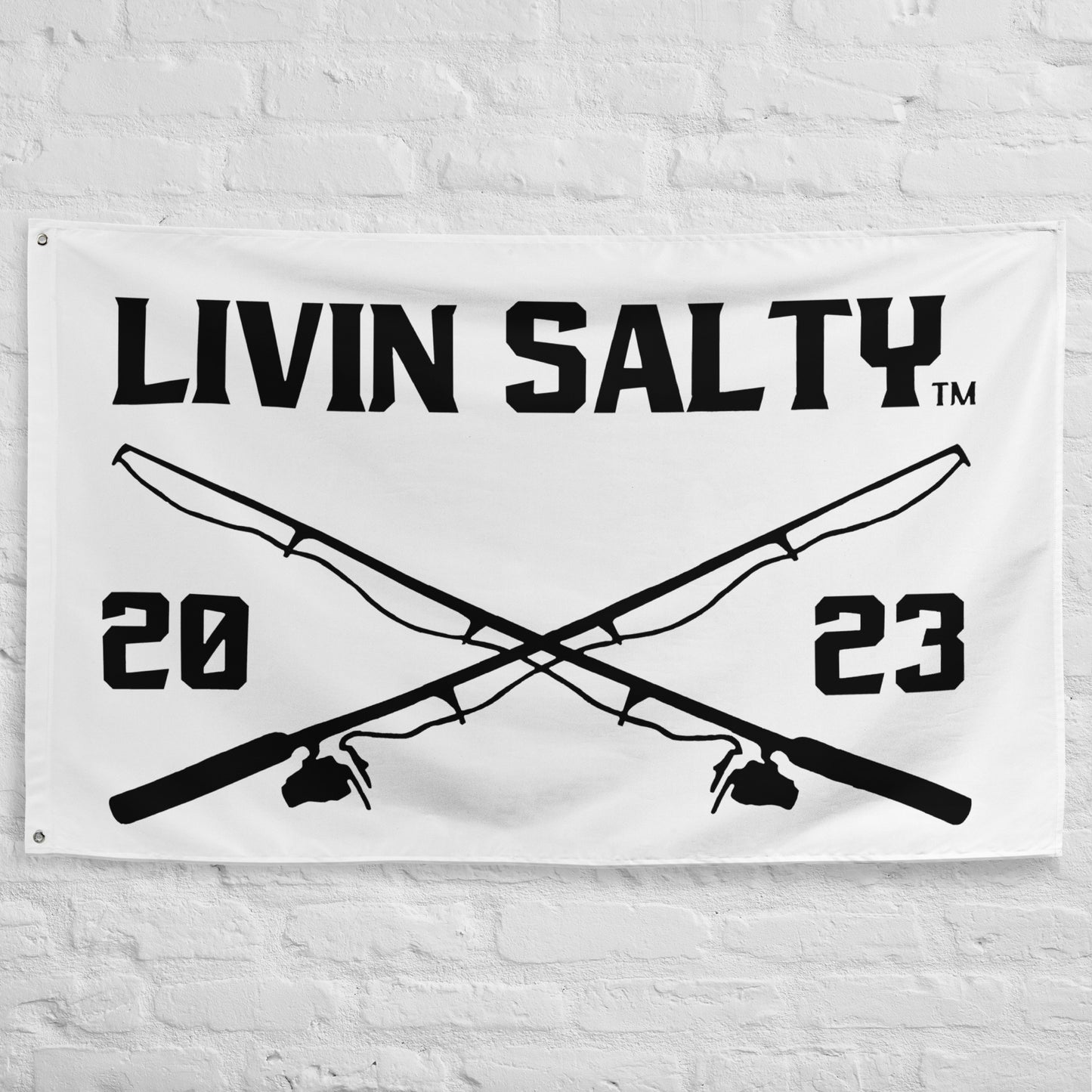 LIVIN SALTY with poles Flag