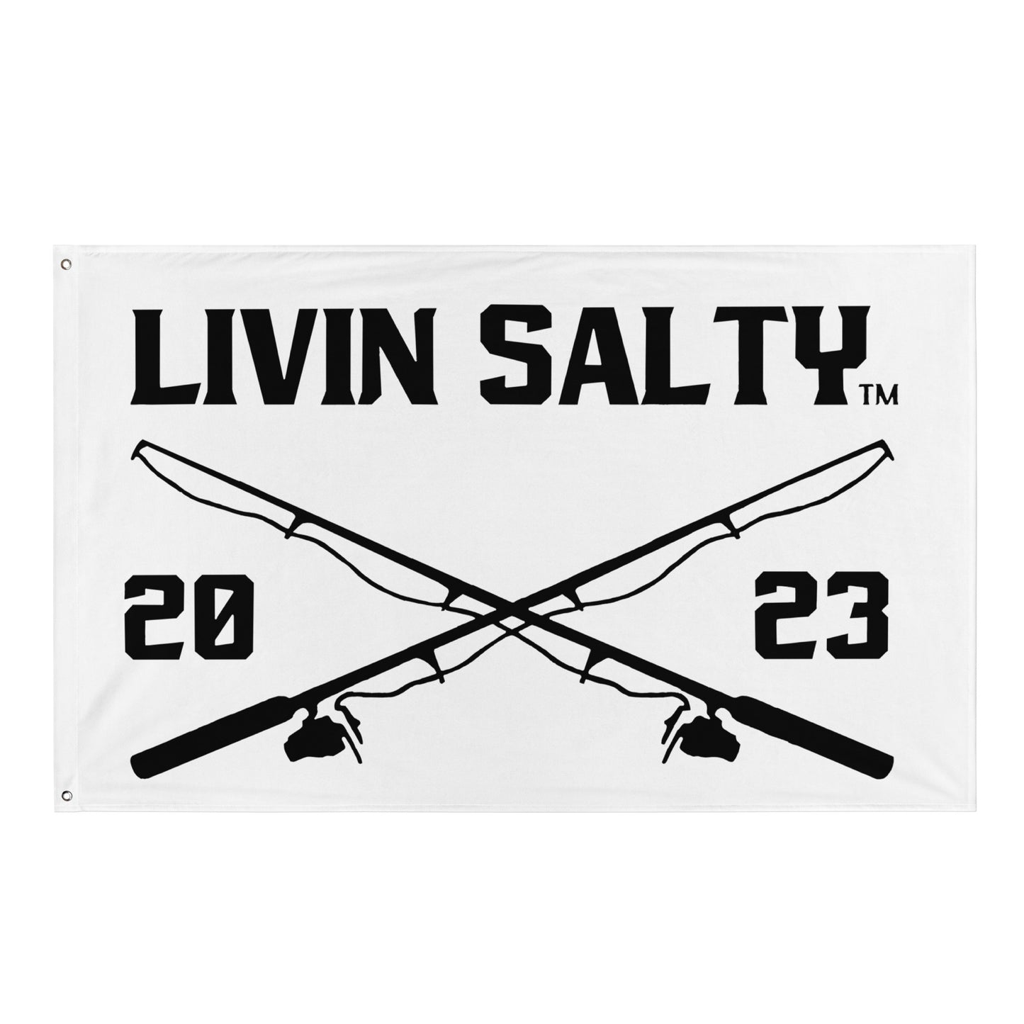 LIVIN SALTY with poles Flag