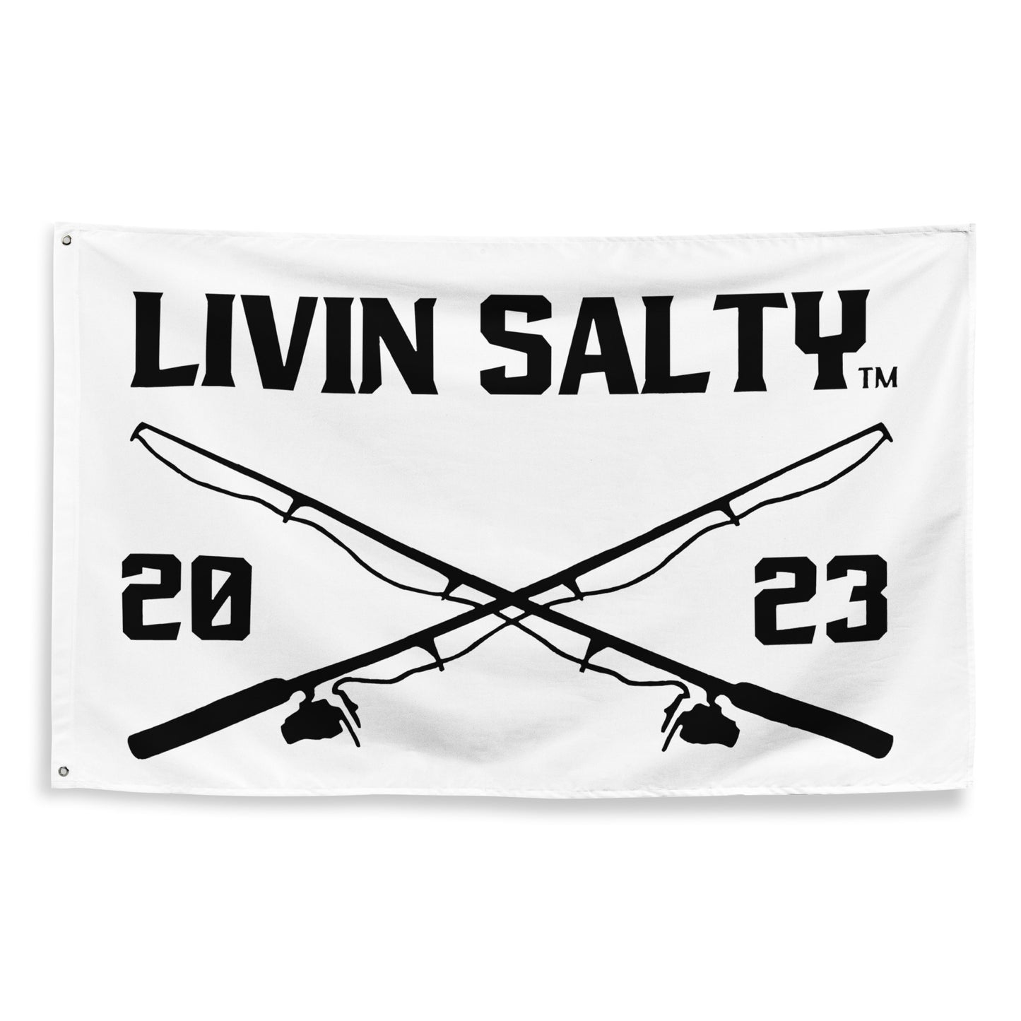 LIVIN SALTY with poles Flag