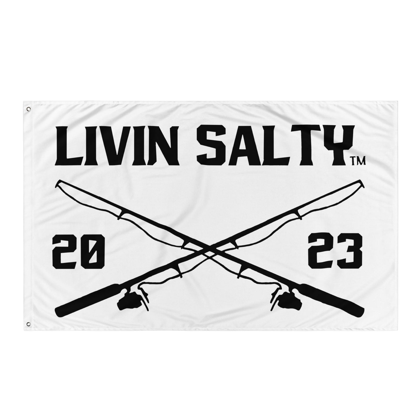 LIVIN SALTY with poles Flag