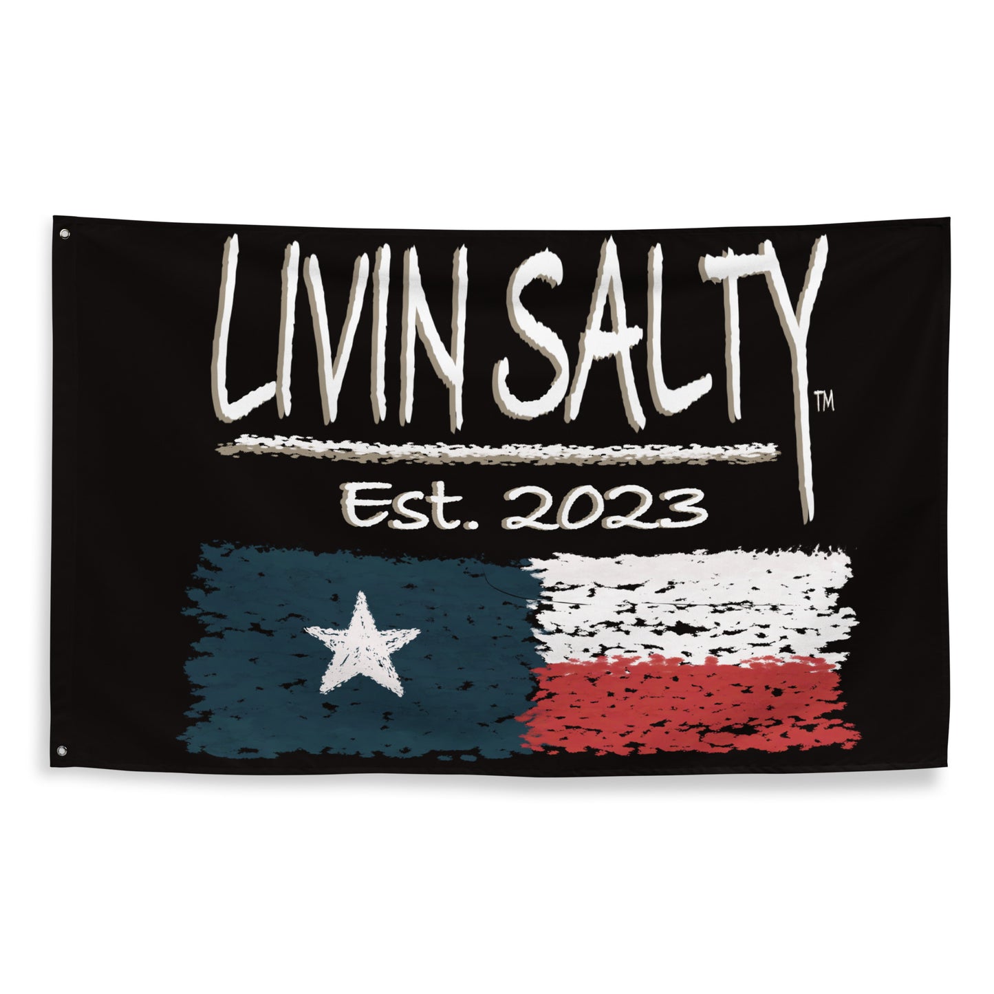 Black LIVIN SALTY Flag
