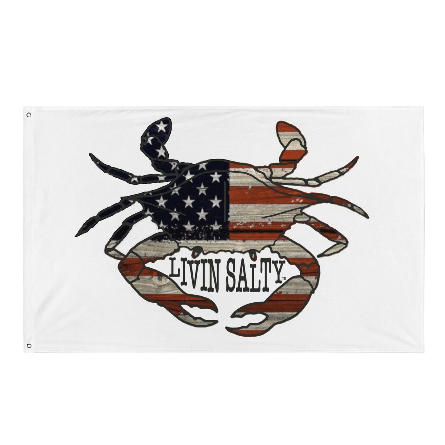 Crab LIVIN SALTY Flag