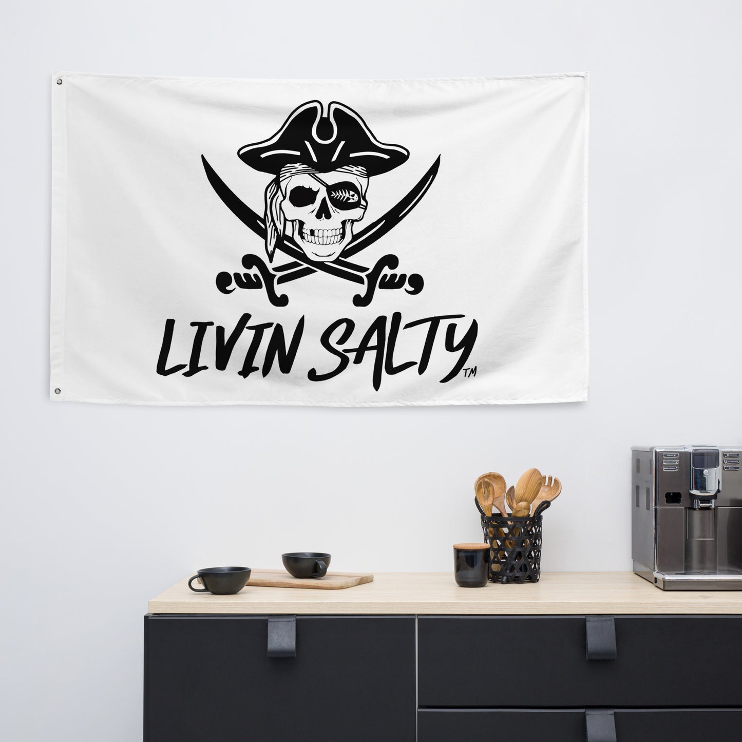 Pirate LIVIN SALTY Flag