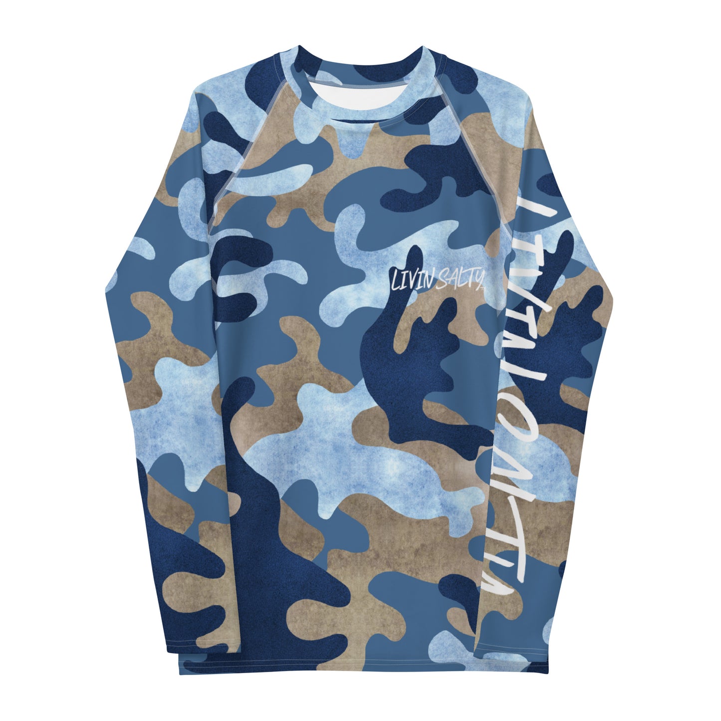 Rash Guard UPF 50+ LIVIN SALTY with flag