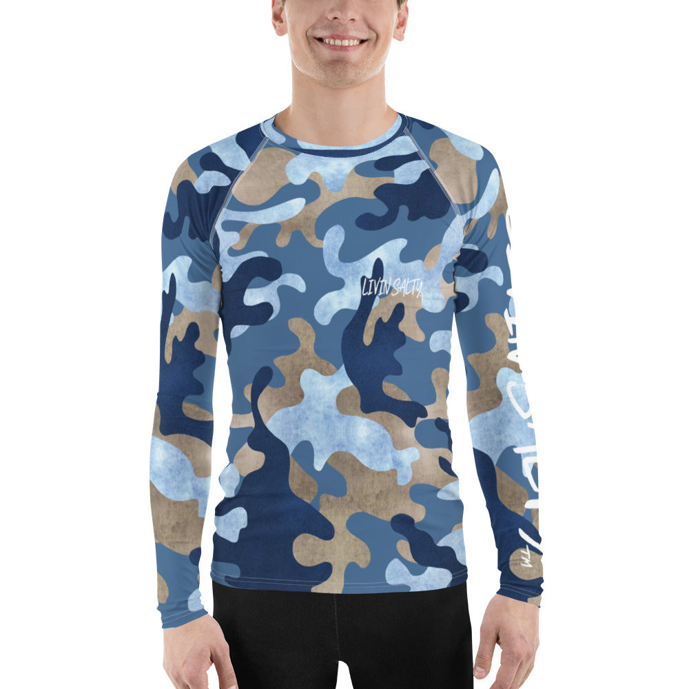 Rash Guard UPF 50+ LIVIN SALTY with flag
