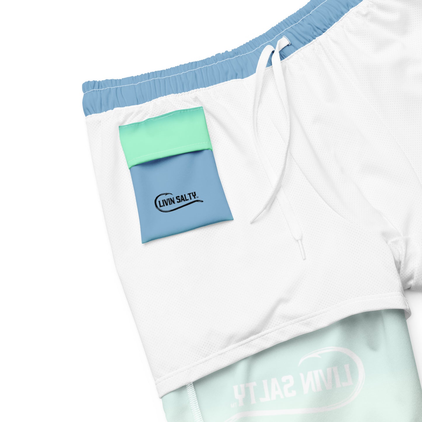 Men's LIVIN SALTY Blue swim trunks