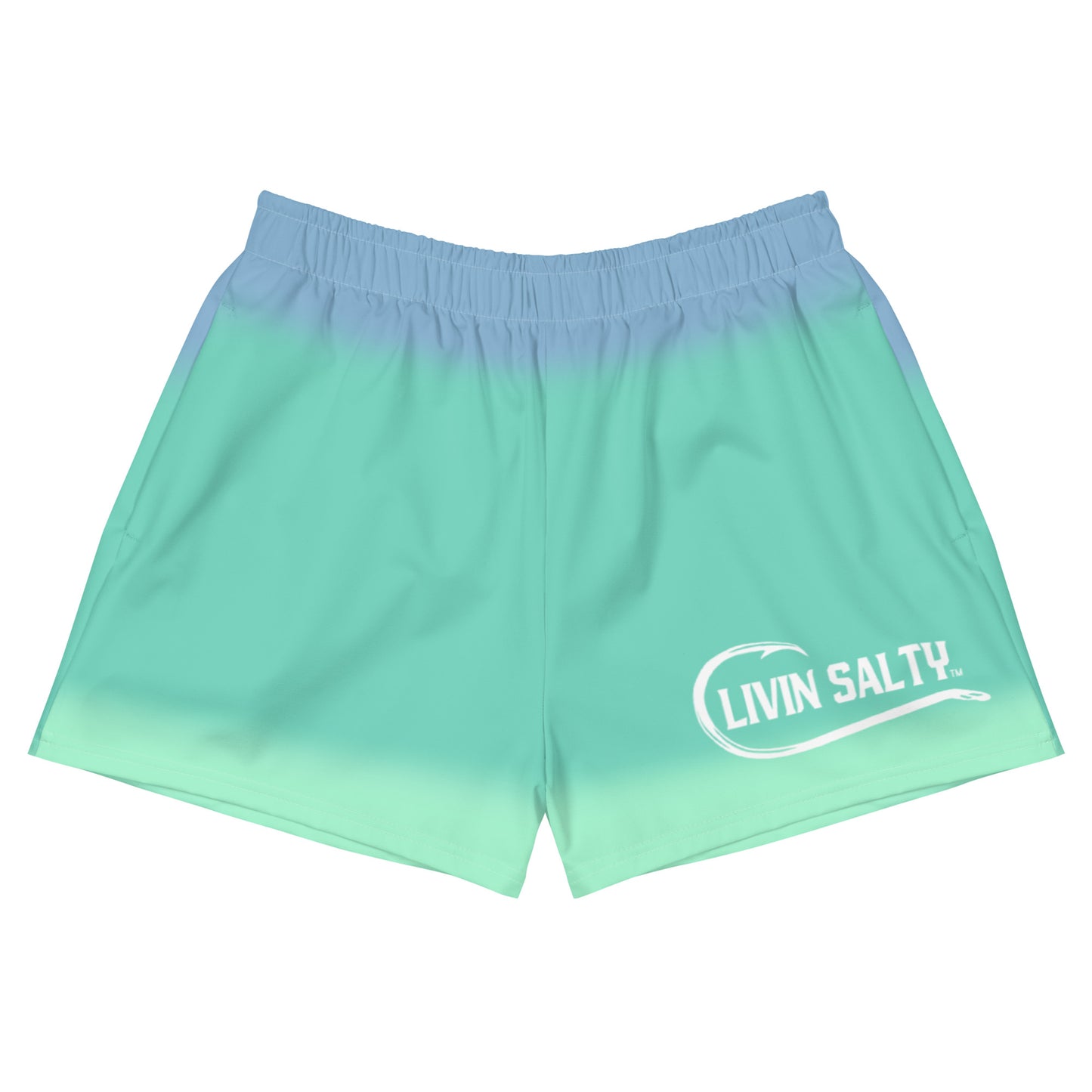 Women’s Blue LIVIN SALTY Athletic Shorts