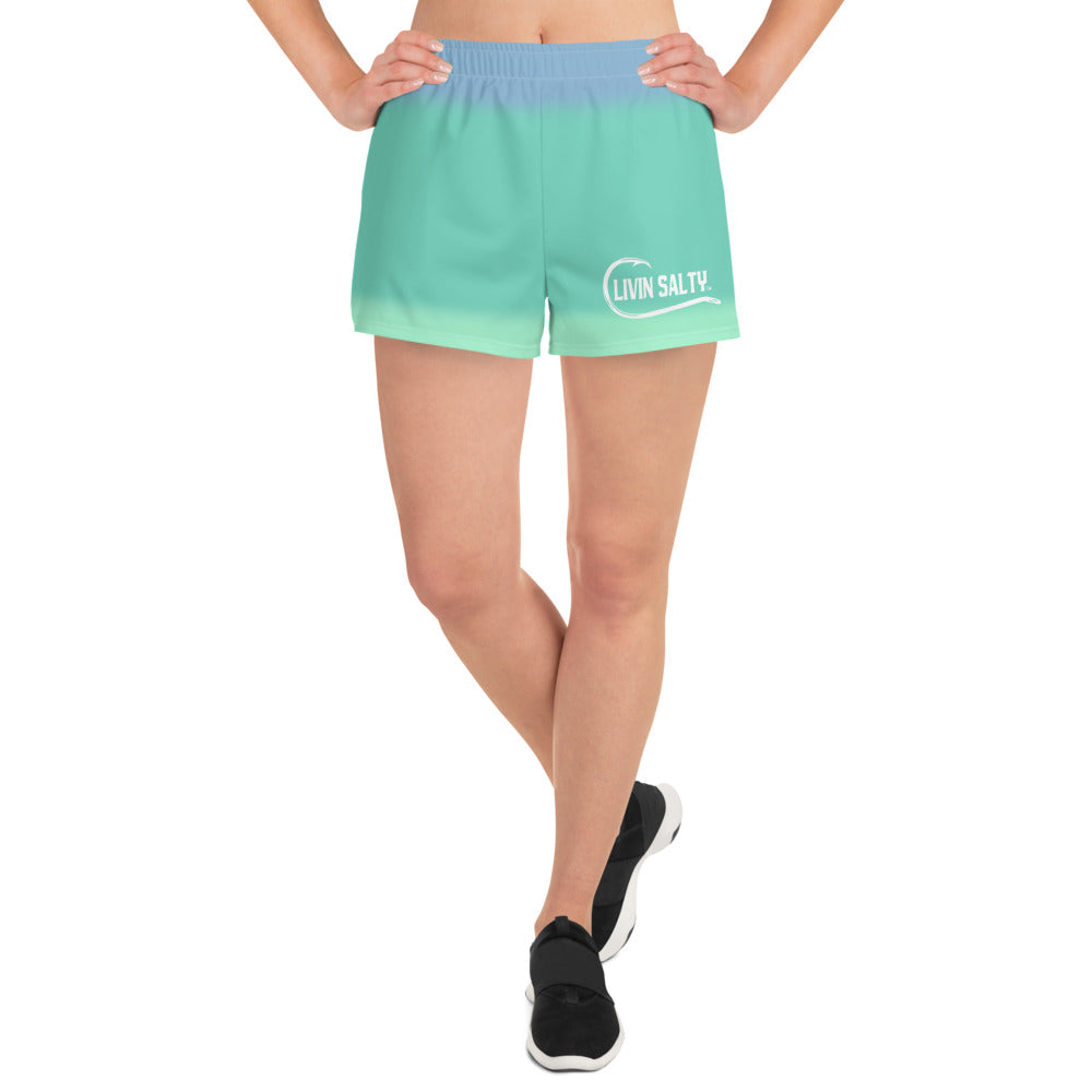 Women’s Blue LIVIN SALTY Athletic Shorts
