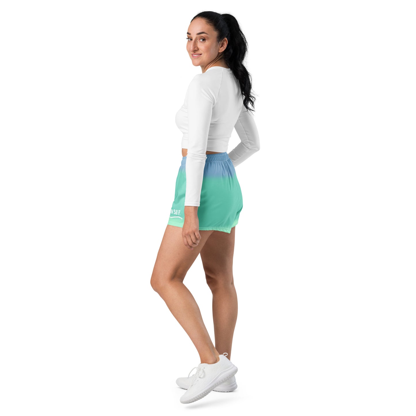 Women’s Blue LIVIN SALTY Athletic Shorts