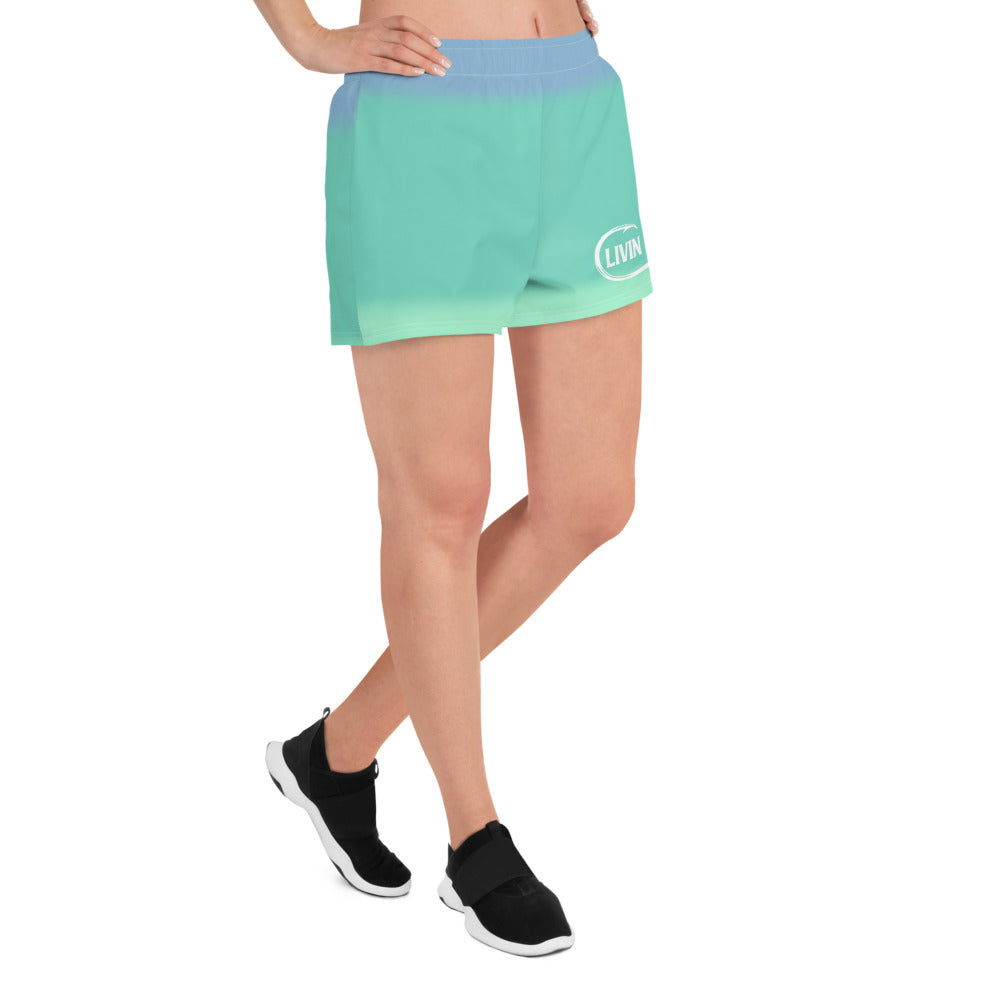 Women’s Blue LIVIN SALTY Athletic Shorts