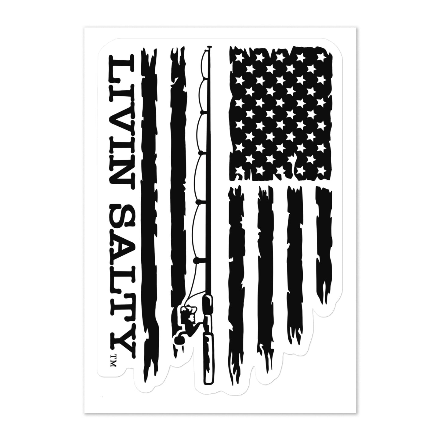 LIVIN SALTY Flag Sticker sheet