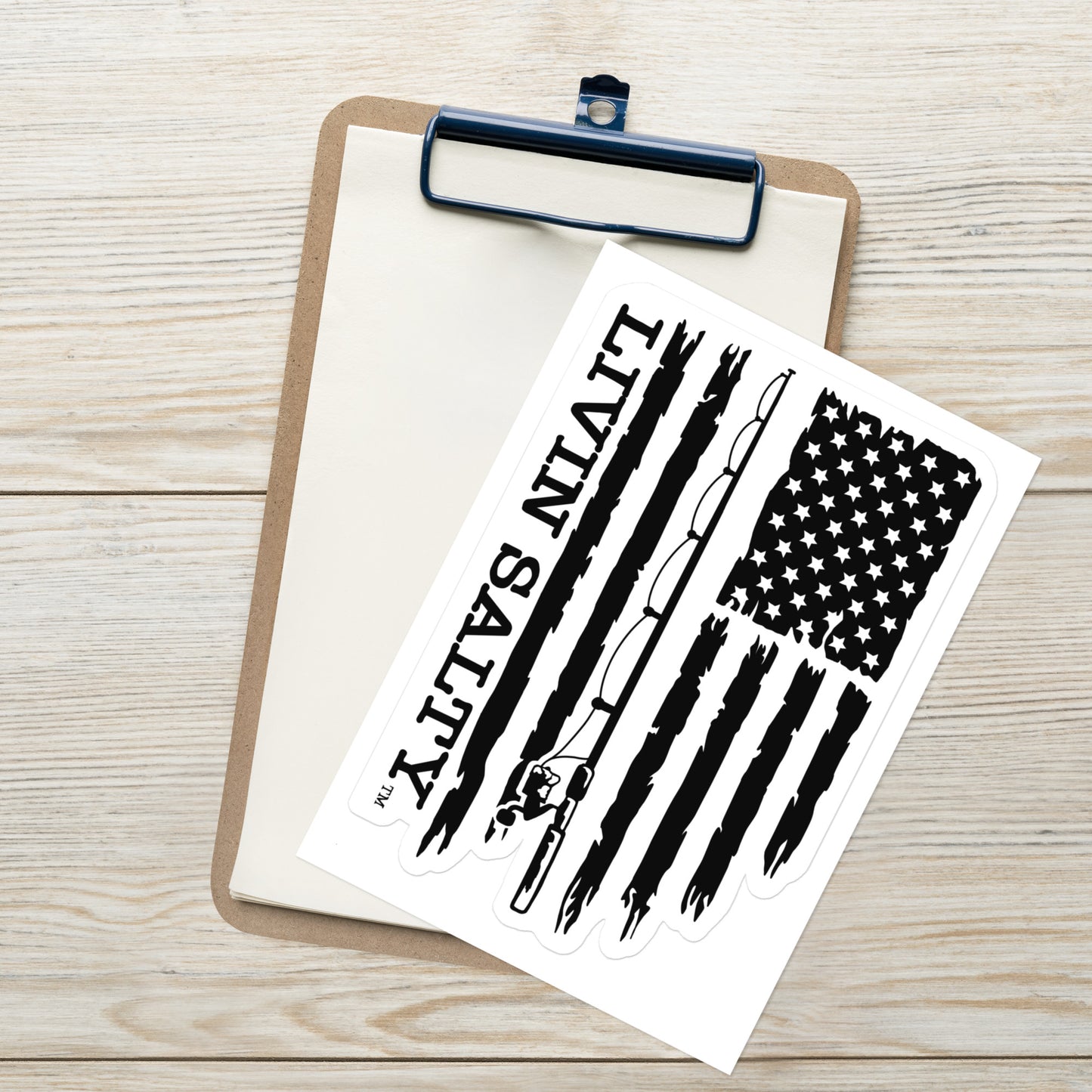 LIVIN SALTY Flag Sticker sheet