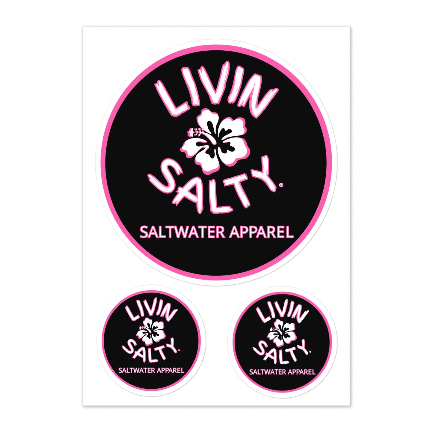 LIVIN SALTY flowe Sticker sheet