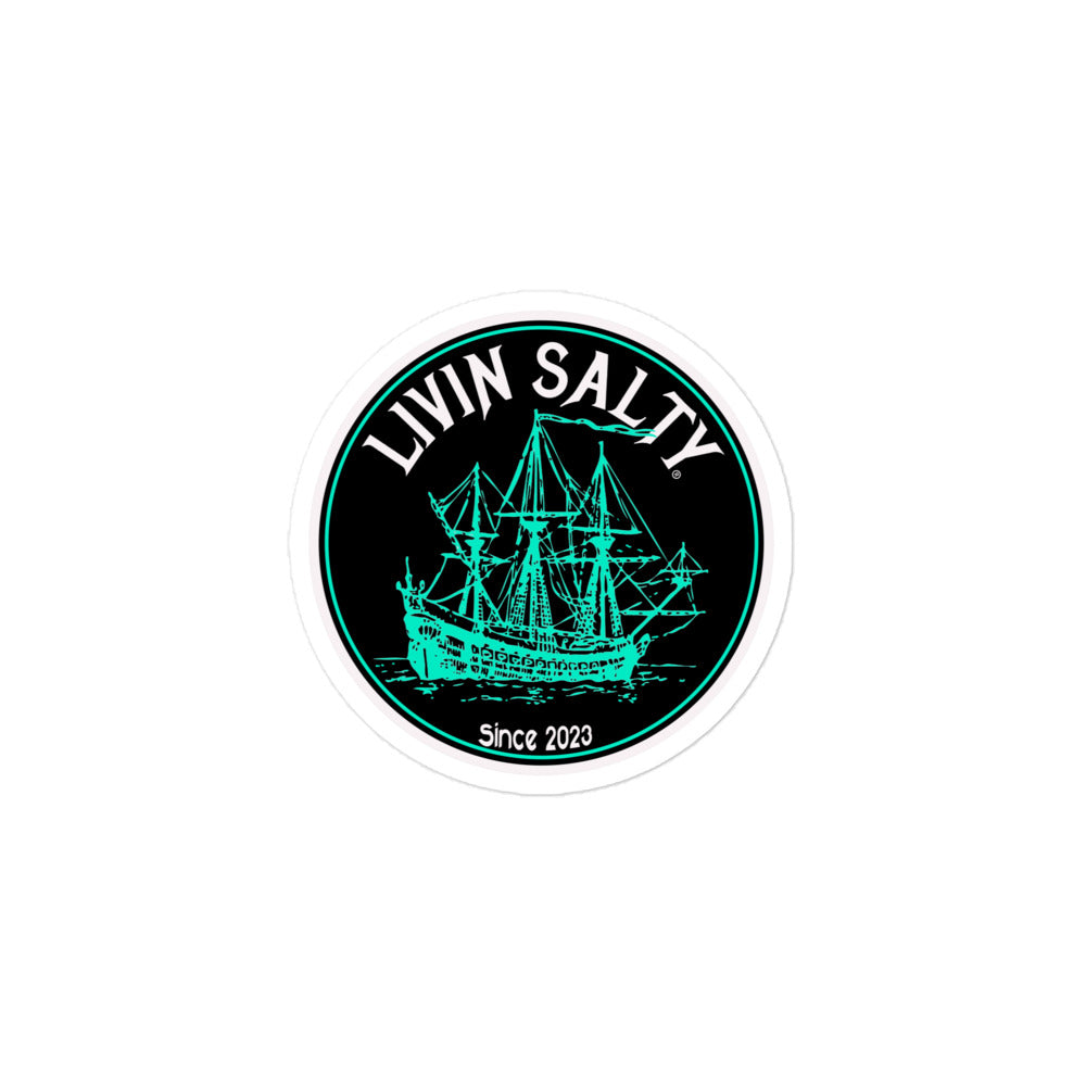LIVIN SALTY Ship sticker
