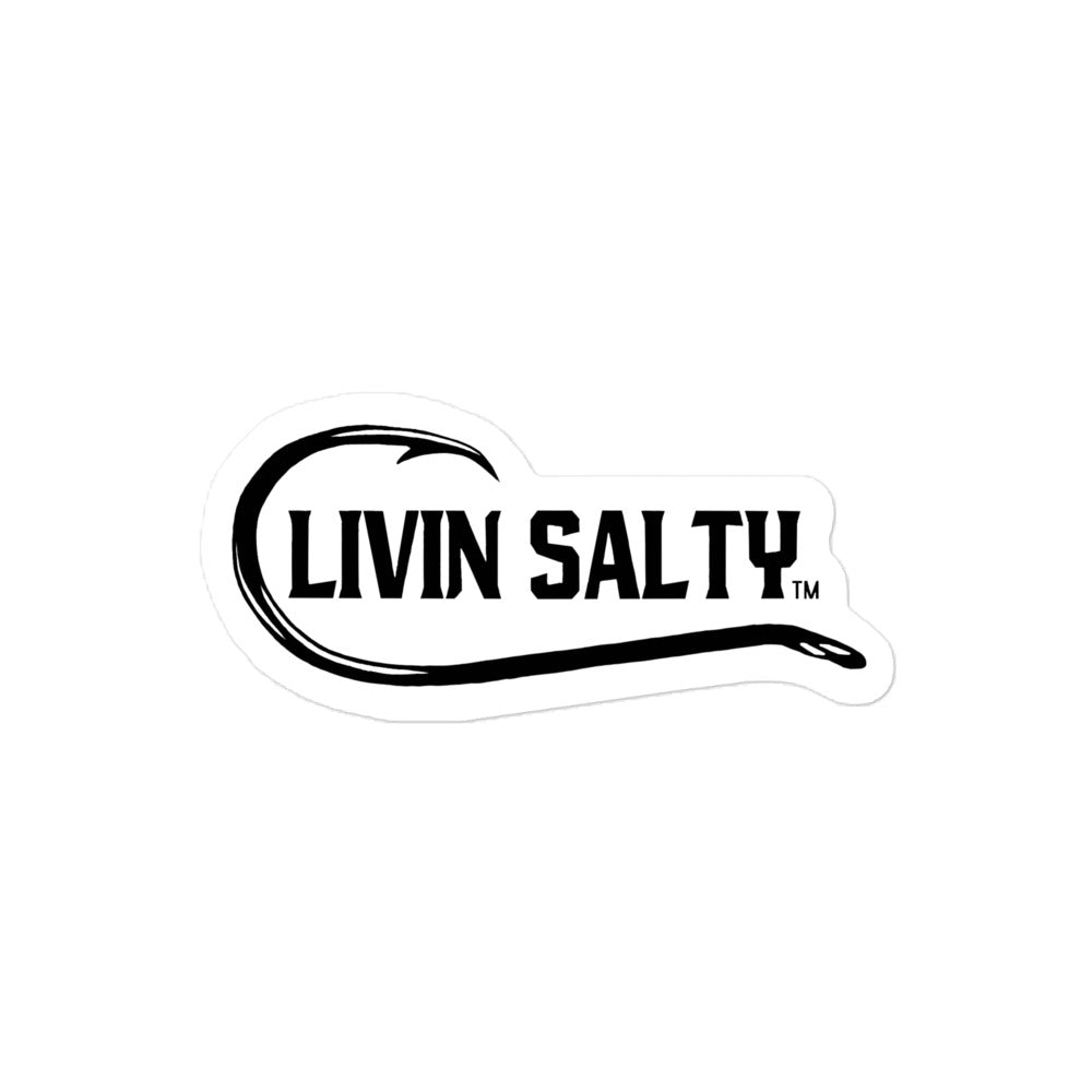 LIVIN SALTY hook logo sticker