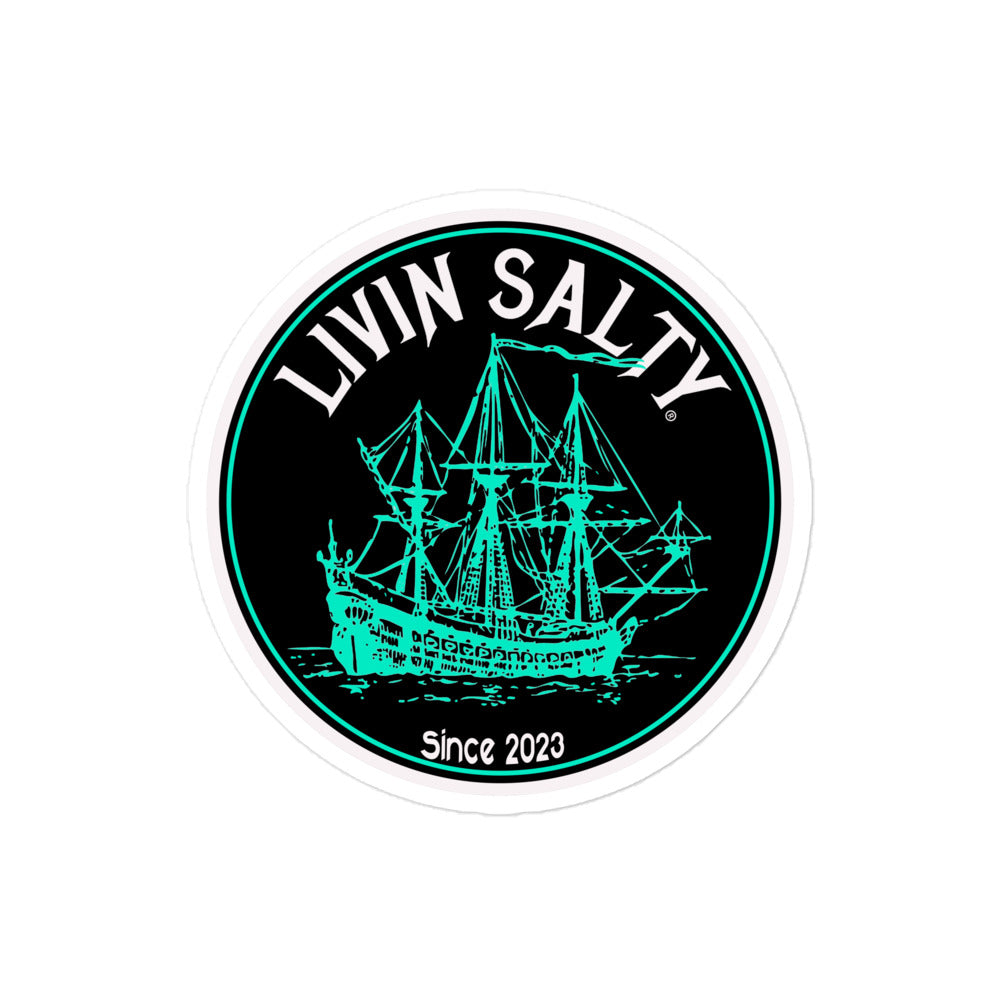 LIVIN SALTY Ship sticker