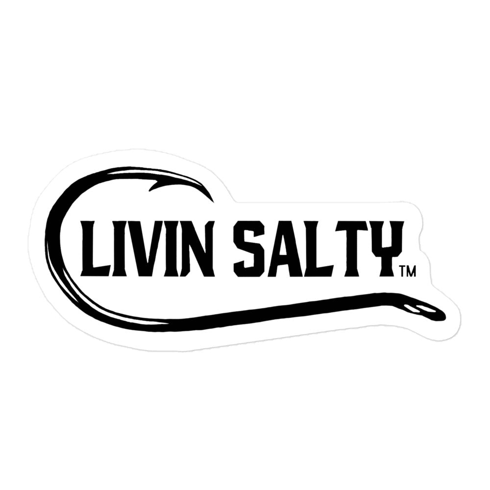 LIVIN SALTY hook logo sticker