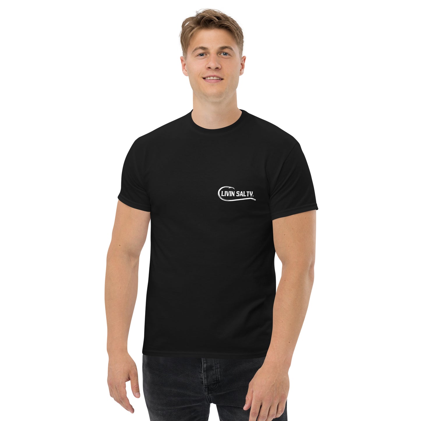 LIVIN SALTY Shark Cotton tee