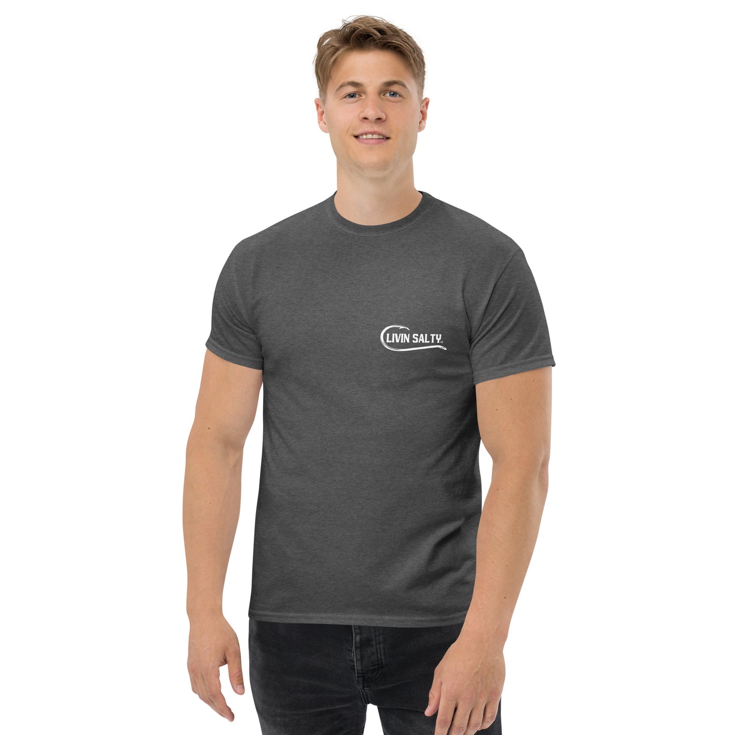 LIVIN SALTY Shark Cotton tee