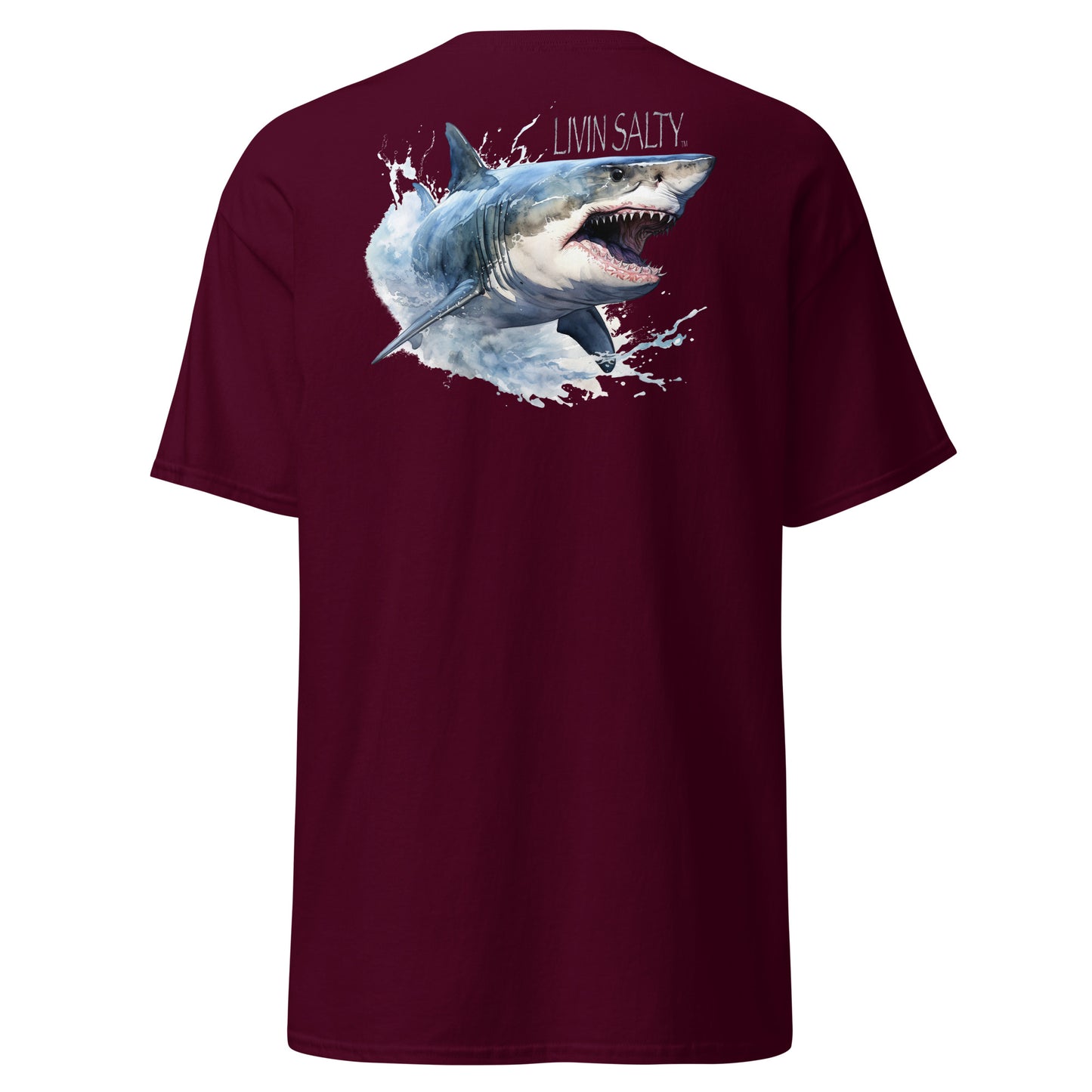 LIVIN SALTY Shark Cotton tee