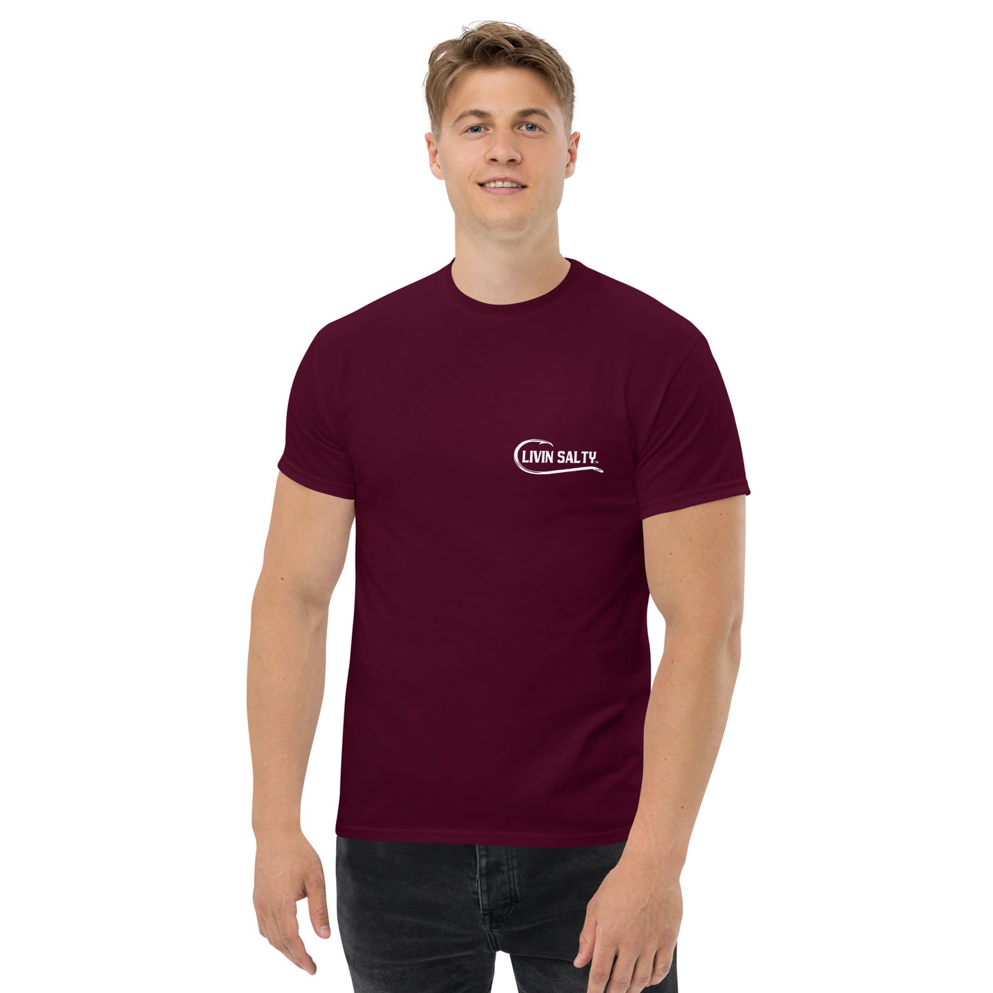 LIVIN SALTY Shark Cotton tee