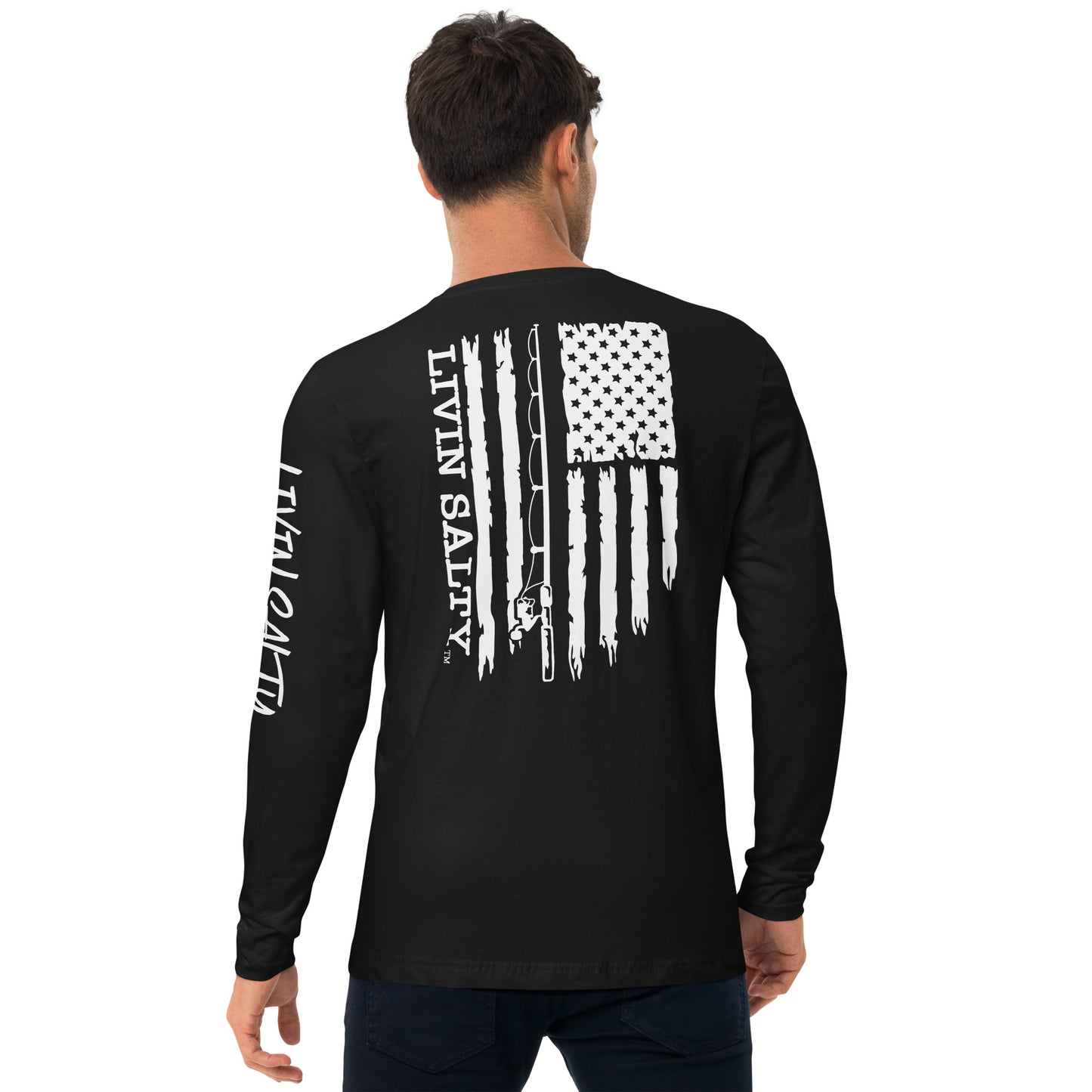 Cotton LIVIN SALTY flag w/ sleeve