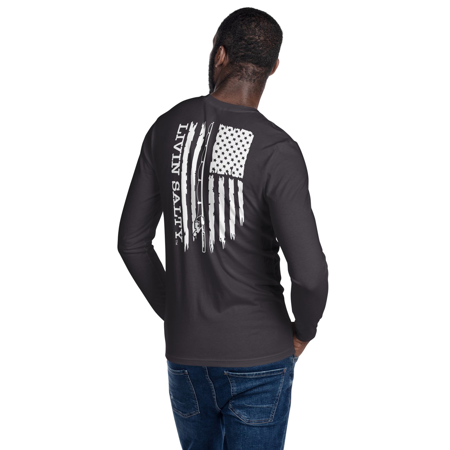 Cotton LIVIN SALTY flag w/ sleeve