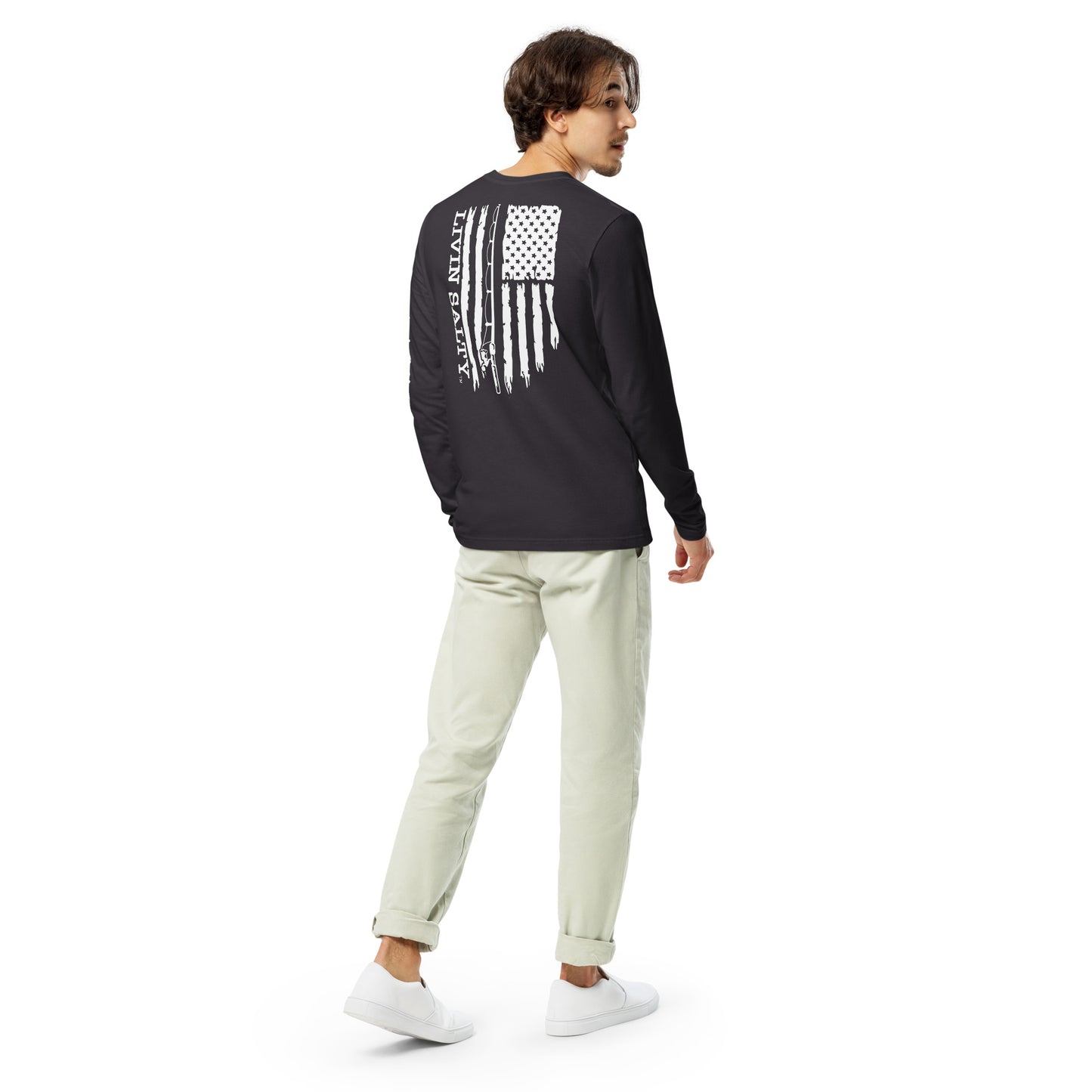 Cotton LIVIN SALTY flag w/ sleeve