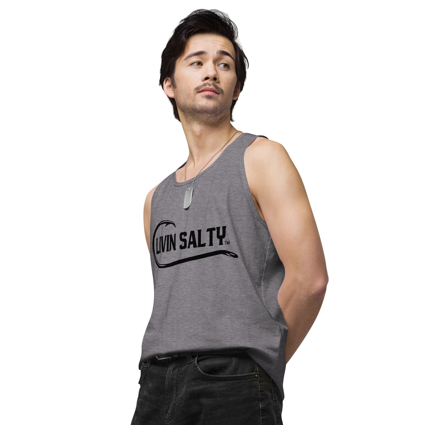 Men’s LIVIN SALTY with hook tank top
