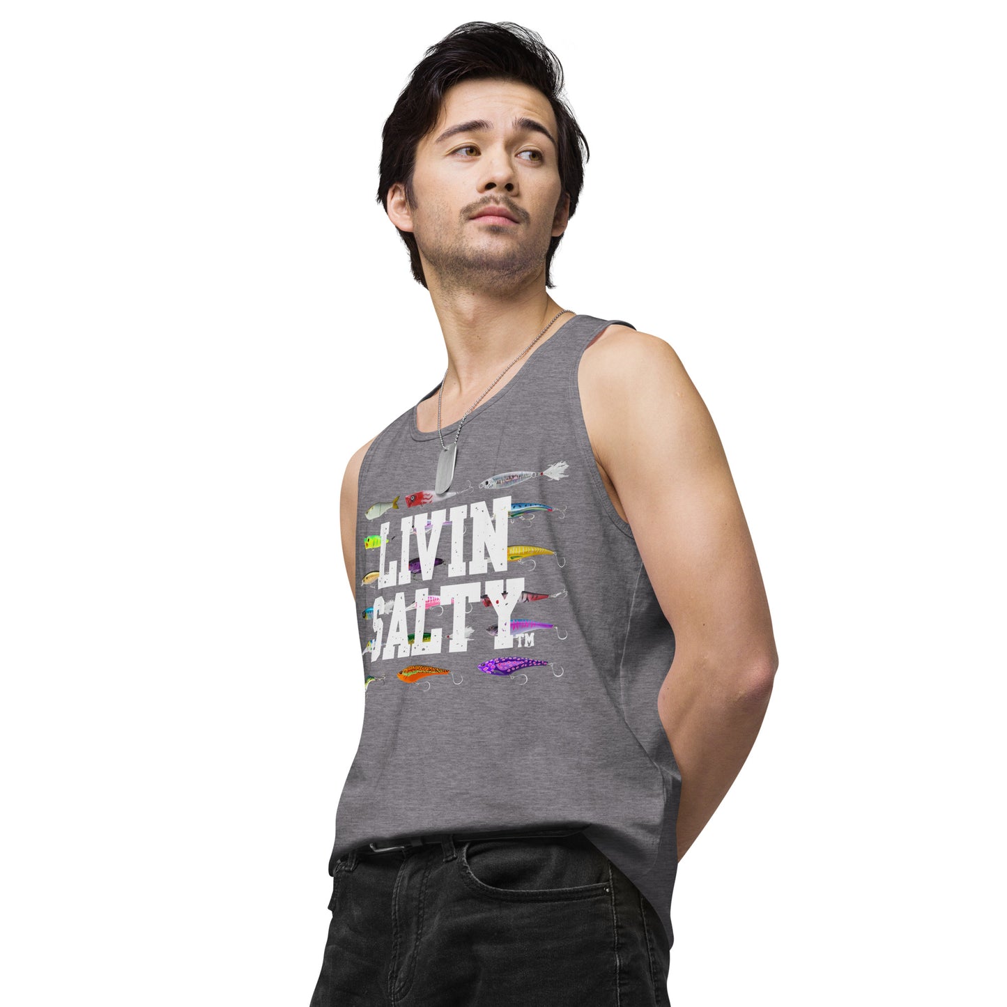 Men’s LIVIN SALTY Saltwater Lures tank top