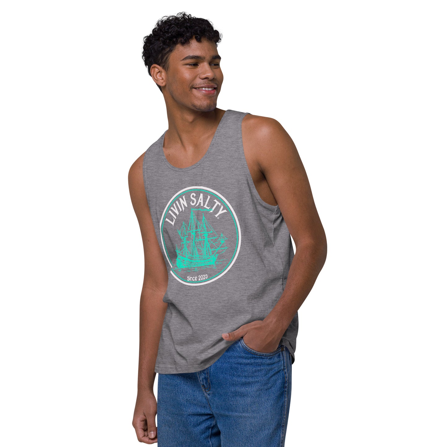 Men’s LIVIN SALTY Ship tank top