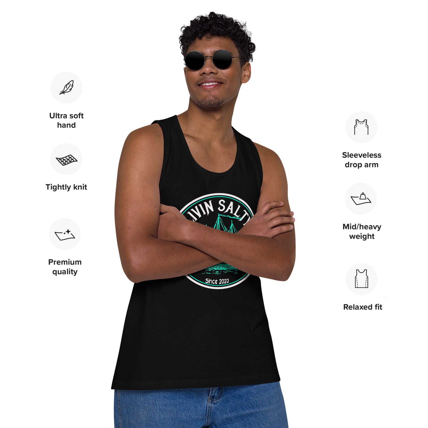 Men’s LIVIN SALTY Ship tank top