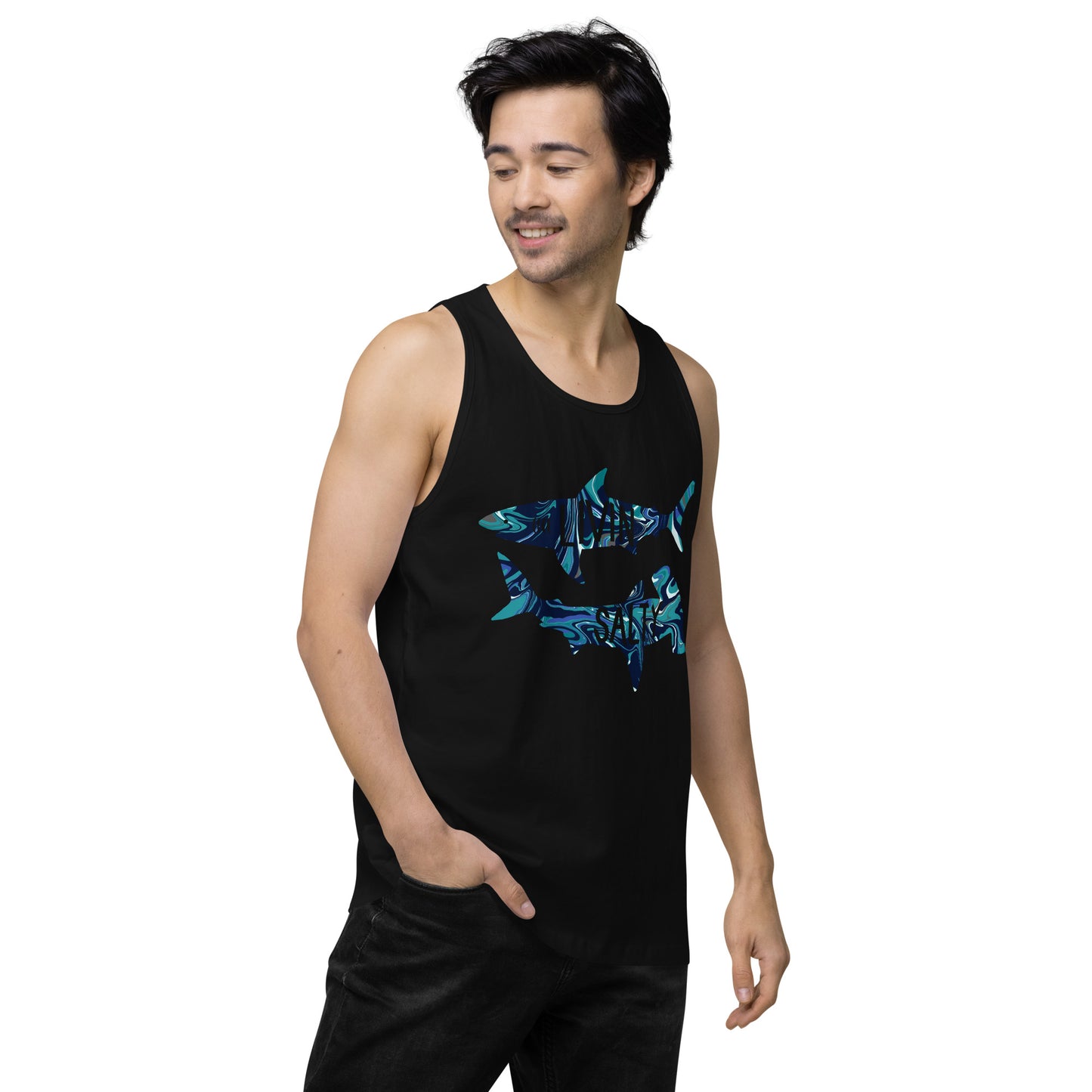 Men’s LIVIN SALTY shark tank top