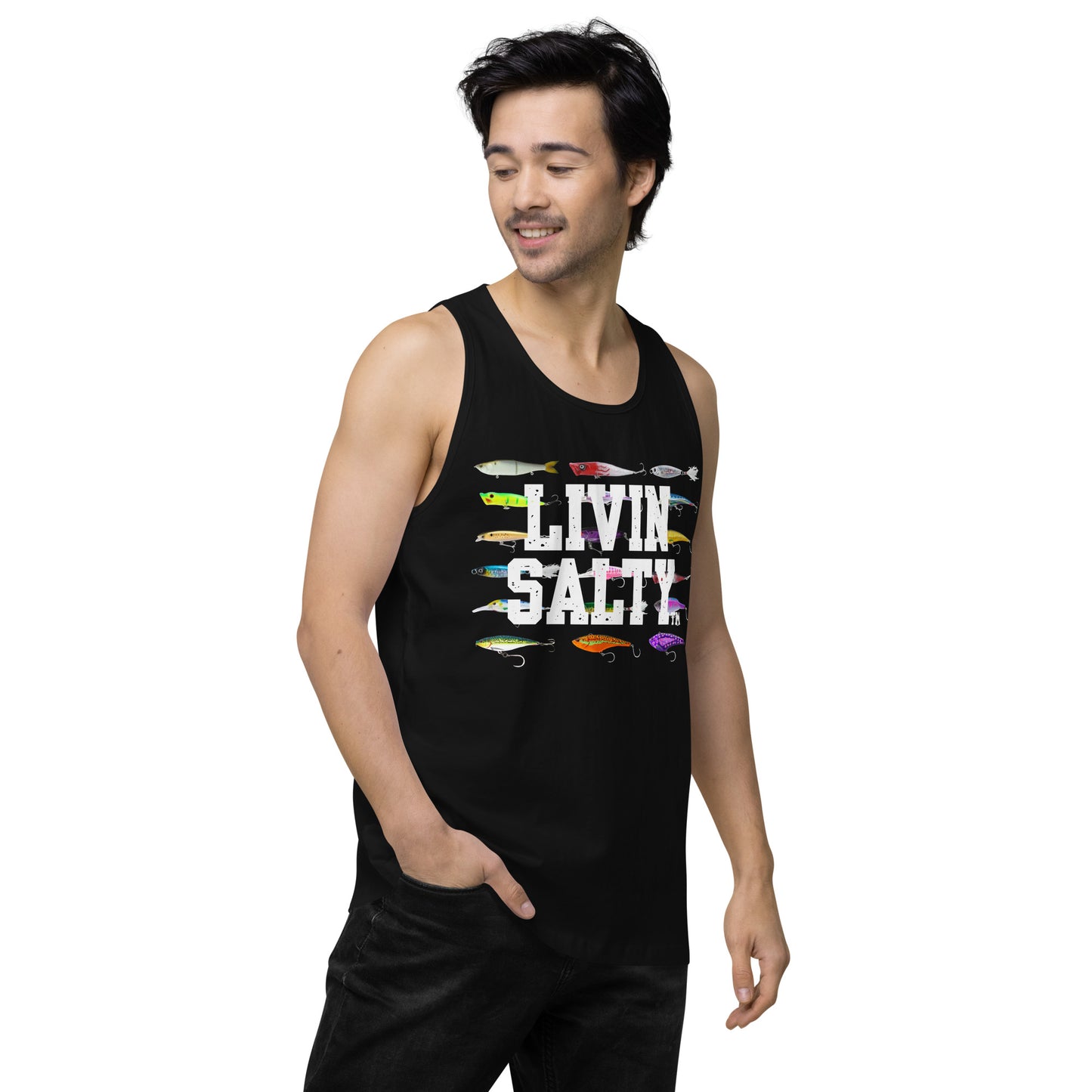 Men’s LIVIN SALTY Saltwater Lures tank top