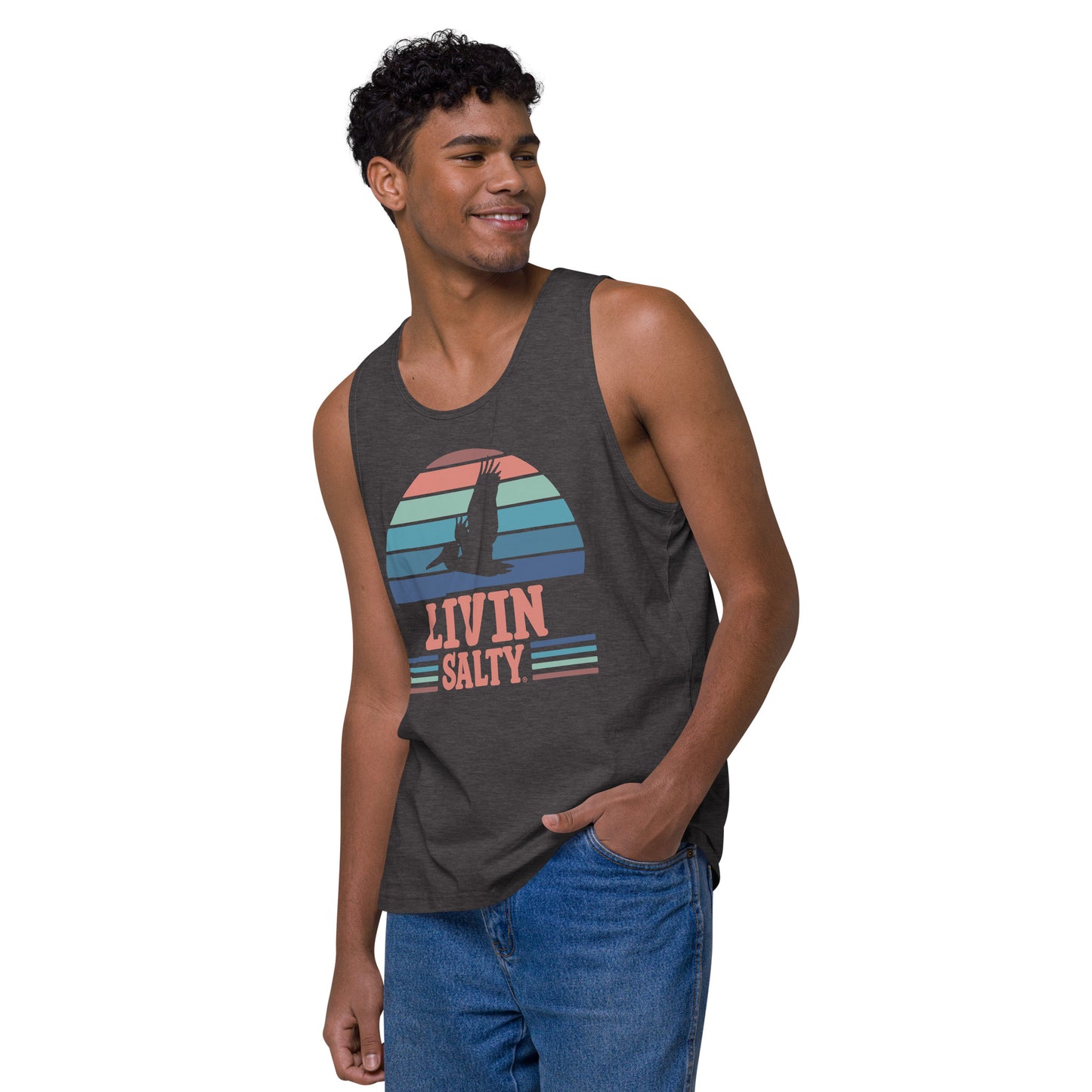 Men’s LIVIN SALTY Pelican tank top