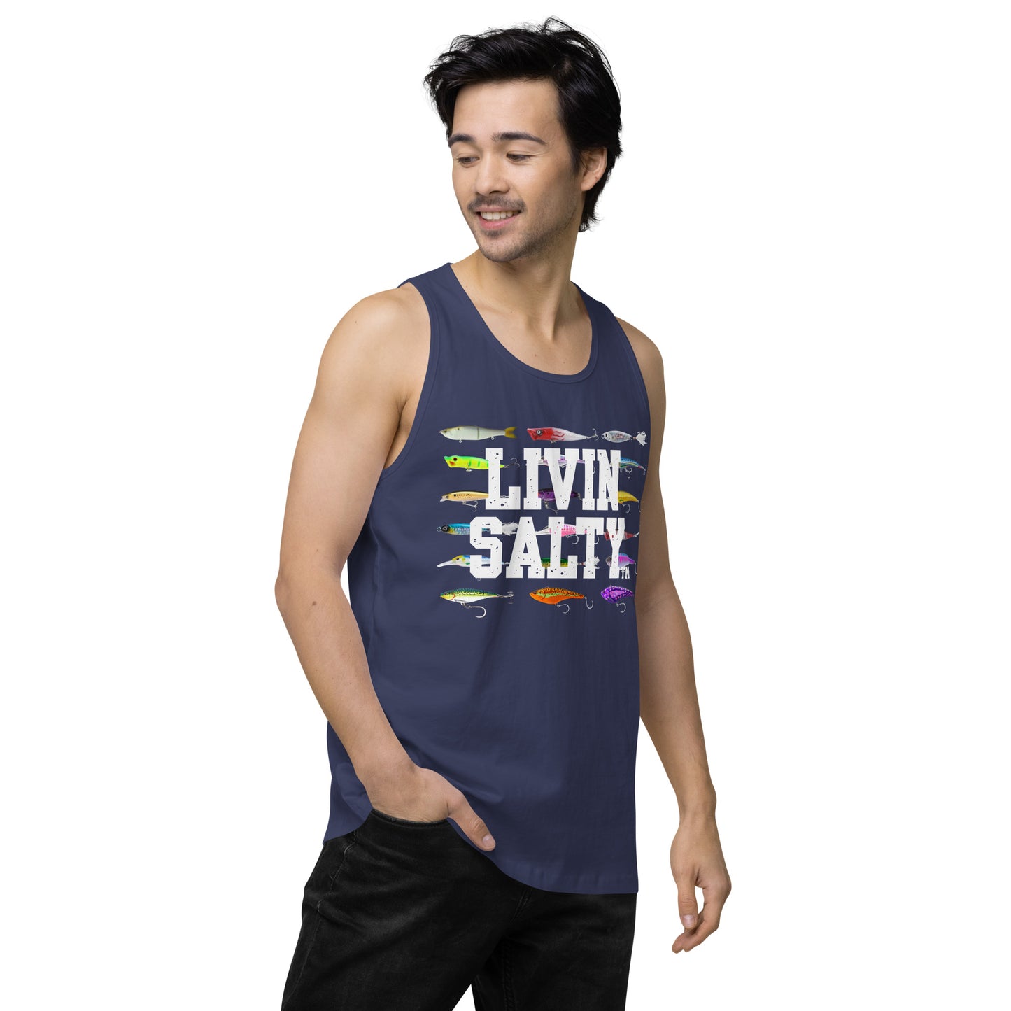 Men’s LIVIN SALTY Saltwater Lures tank top