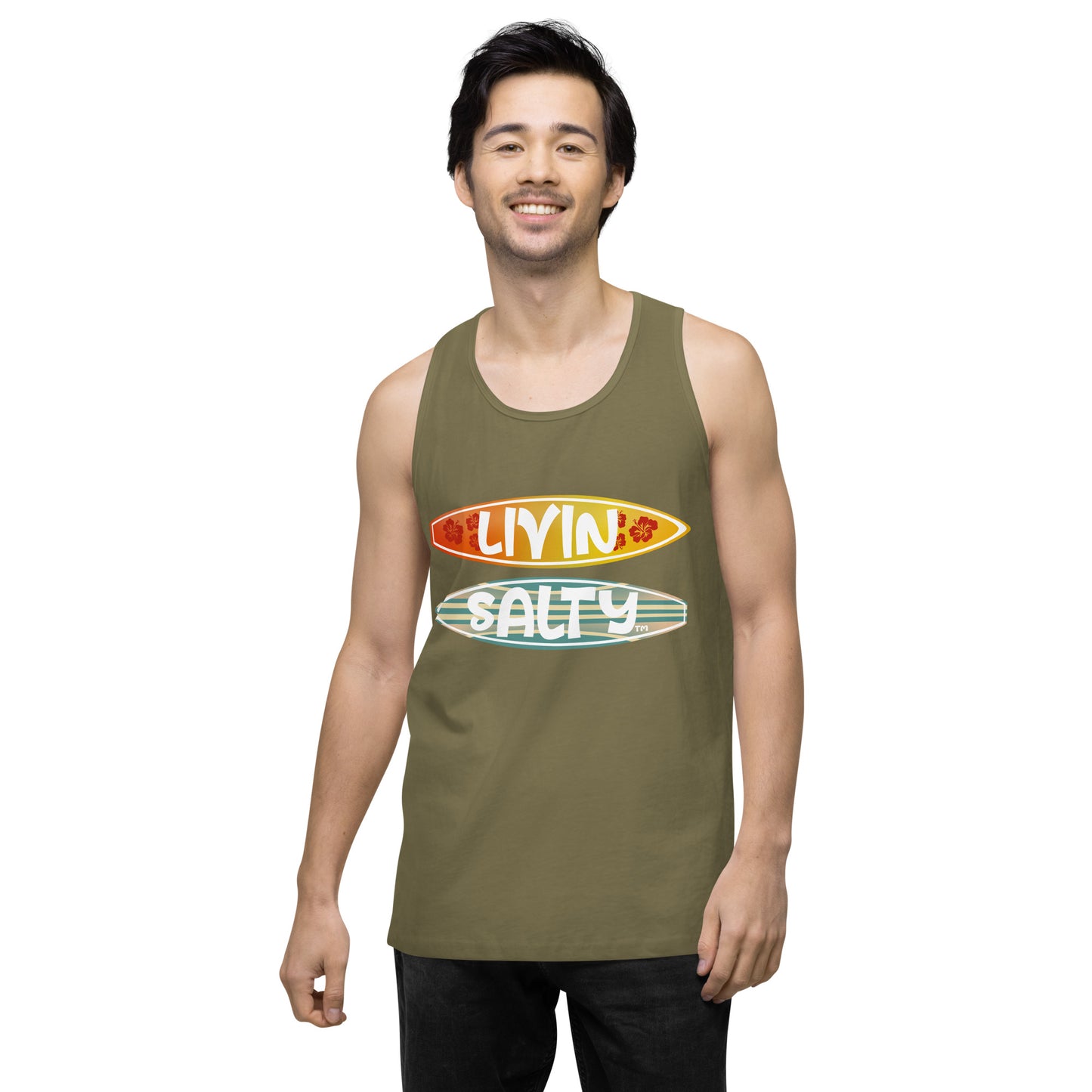 Men’s Surf Board LIVIN SALTY tank top