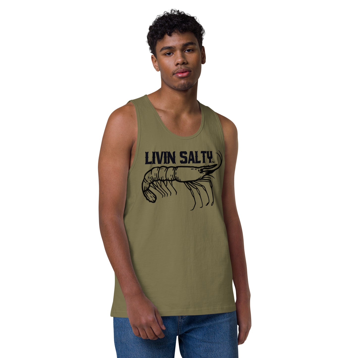 Men’s LIVIN SALTY Shrimp tank top