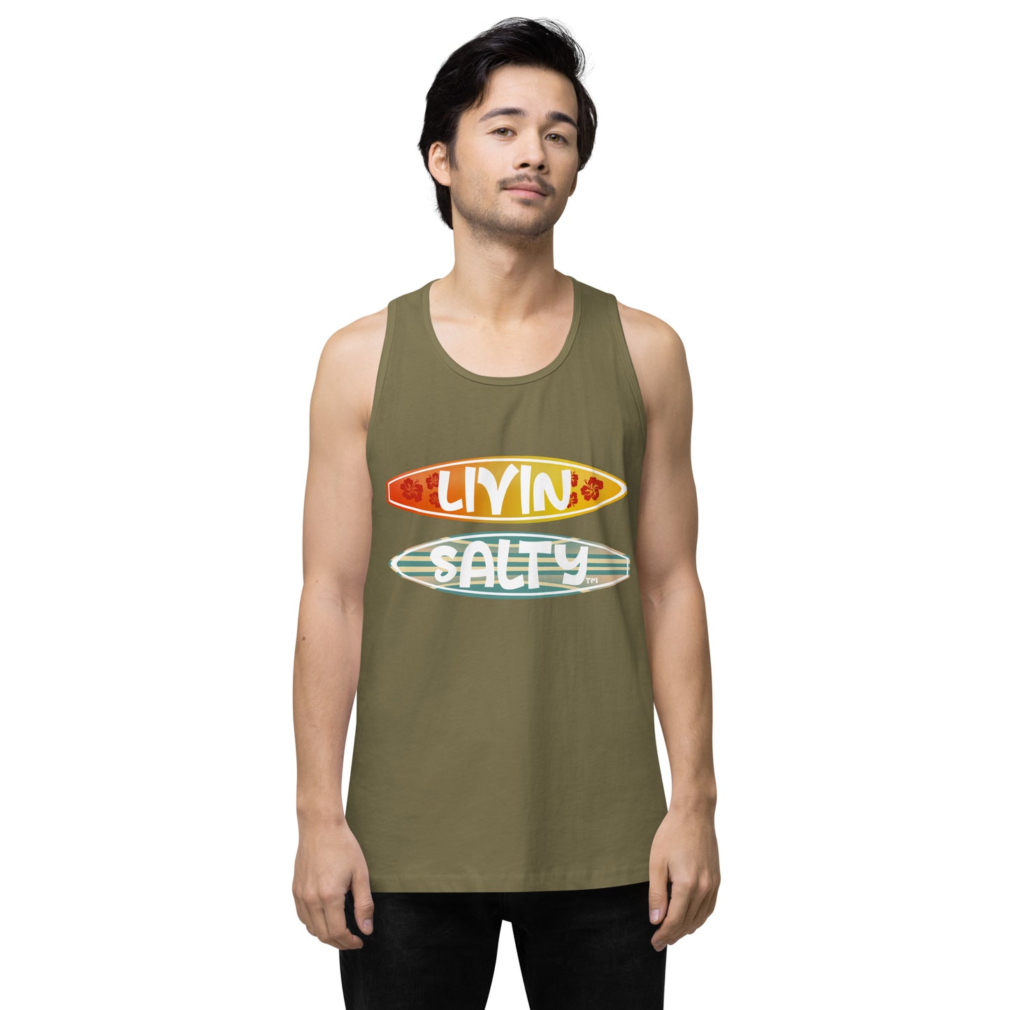 Men’s Surf Board LIVIN SALTY tank top