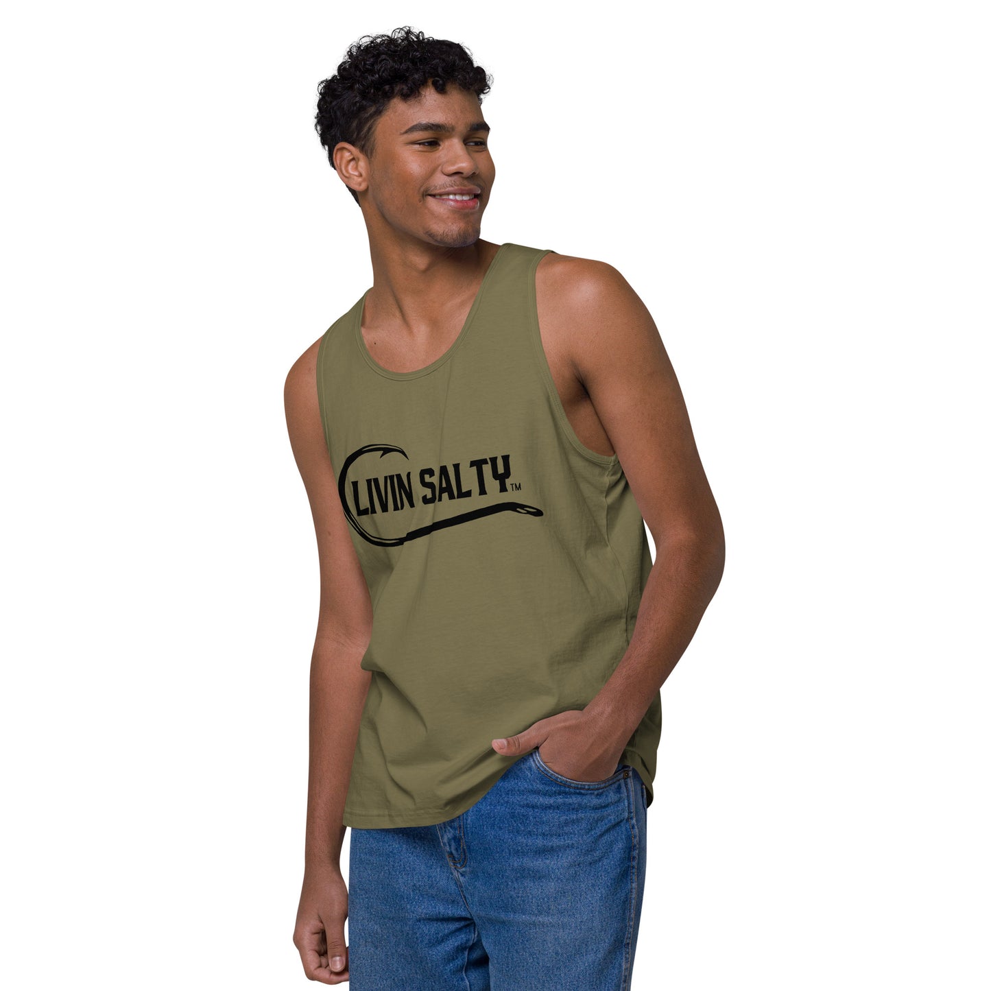 Men’s LIVIN SALTY with hook tank top