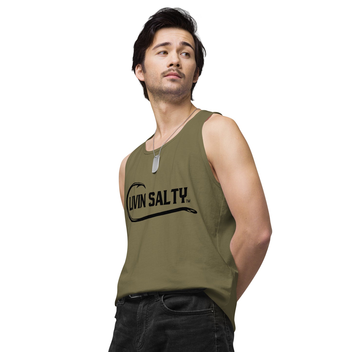 Men’s LIVIN SALTY with hook tank top