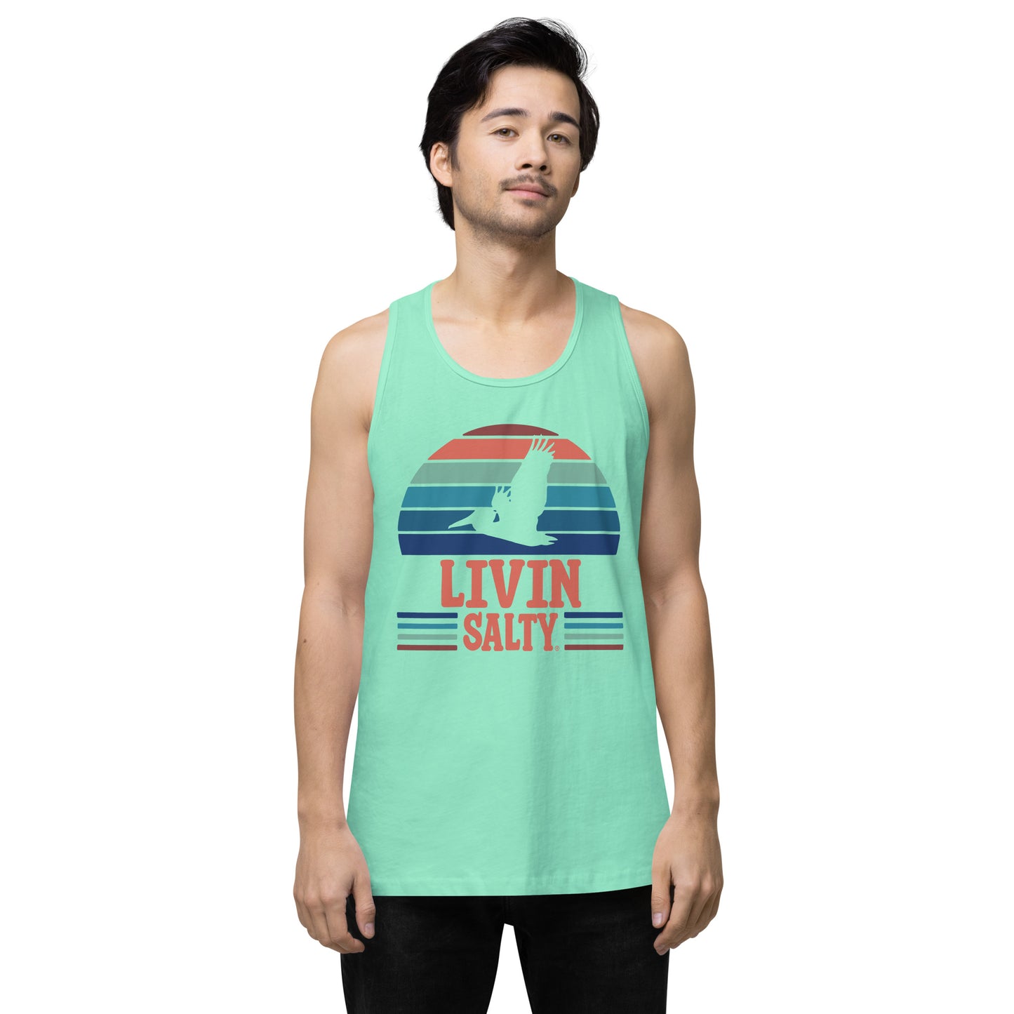 Men’s LIVIN SALTY Pelican tank top