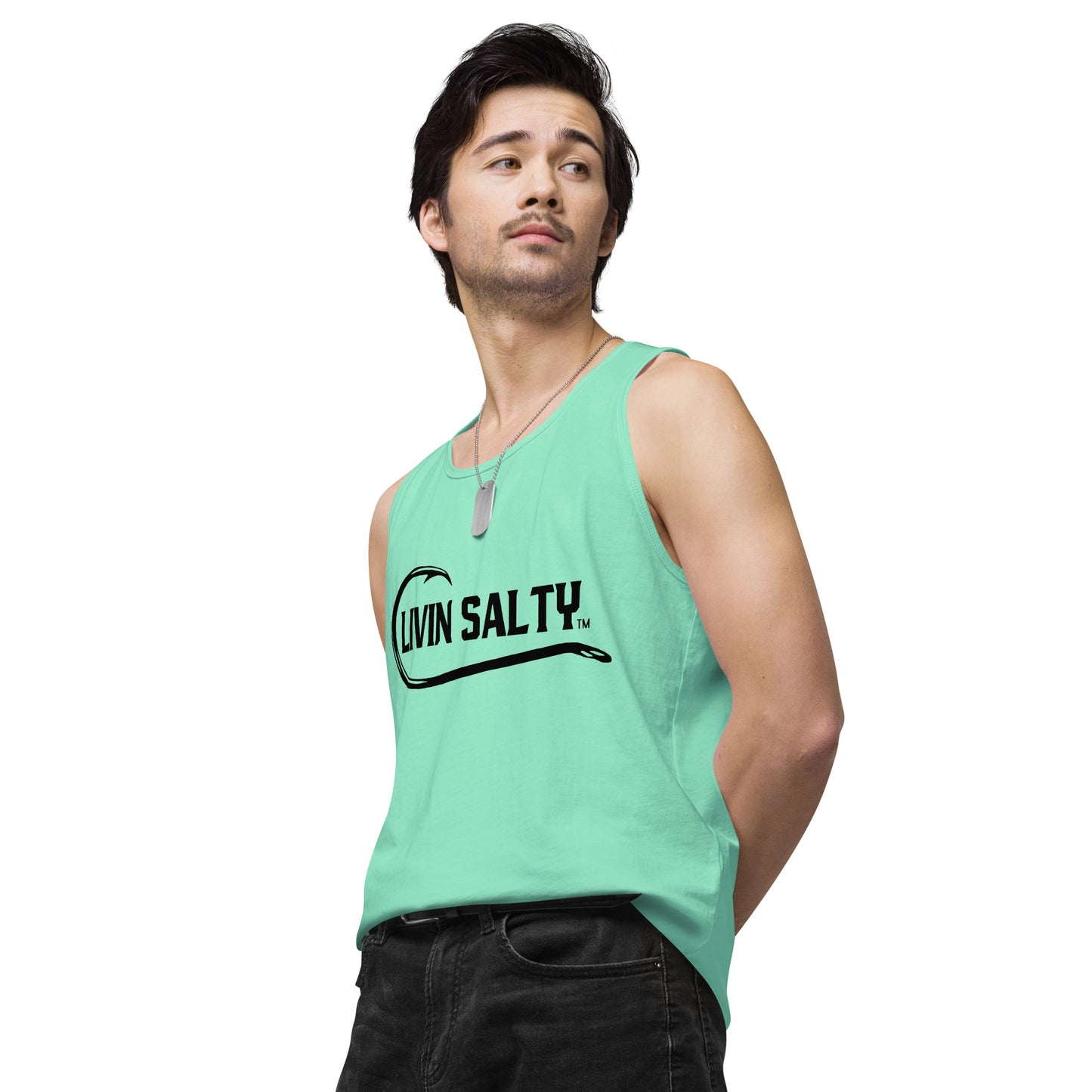 Men’s LIVIN SALTY with hook tank top