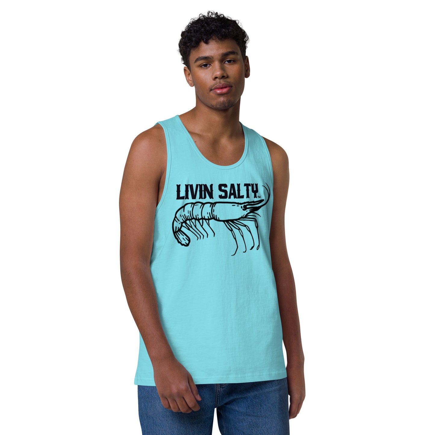 Men’s LIVIN SALTY Shrimp tank top
