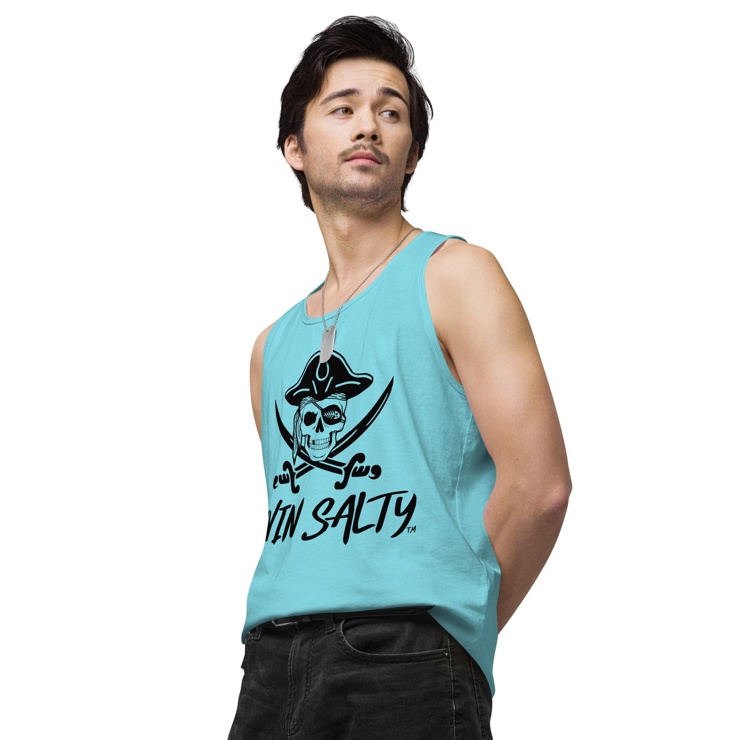 Mens LIVIN SALTY Pirate tank top