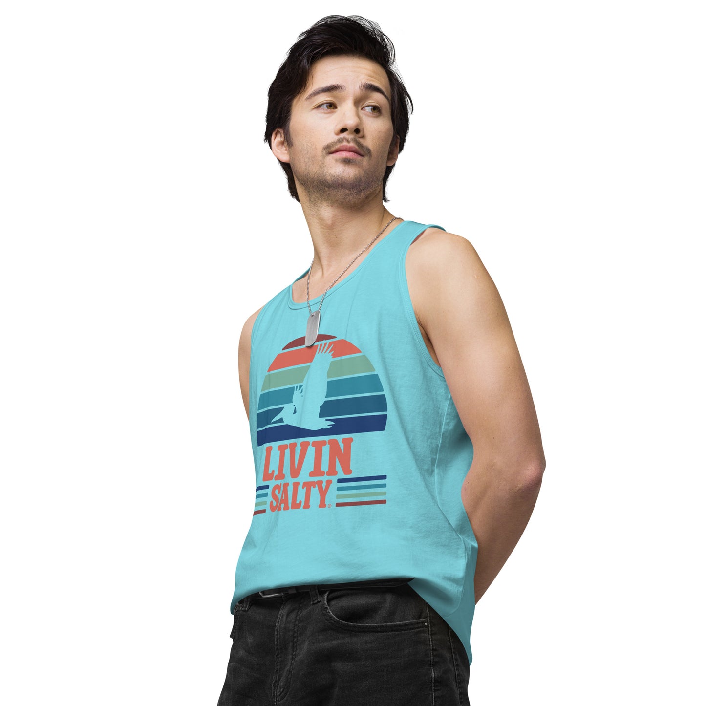 Men’s LIVIN SALTY Pelican tank top