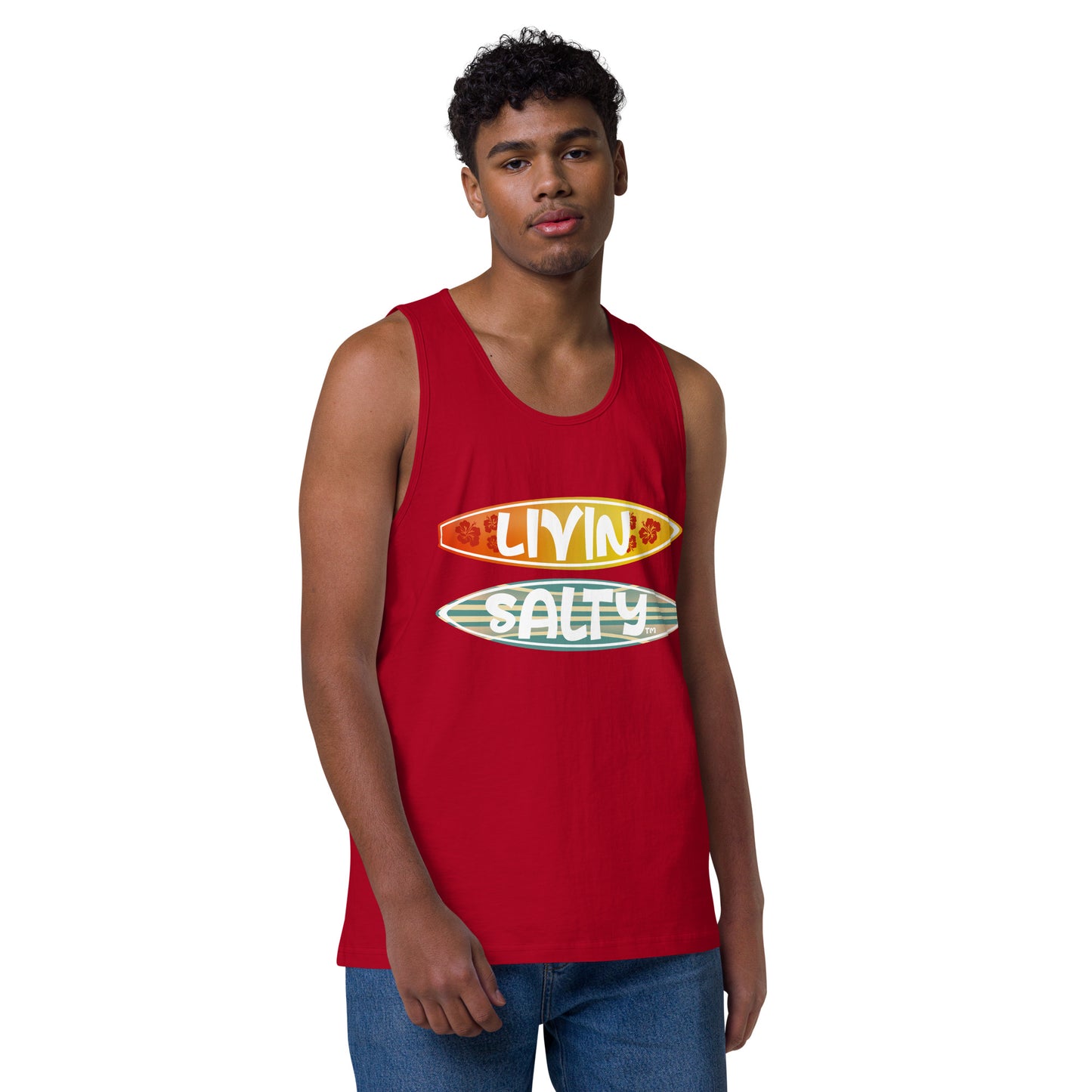 Men’s Surf Board LIVIN SALTY tank top
