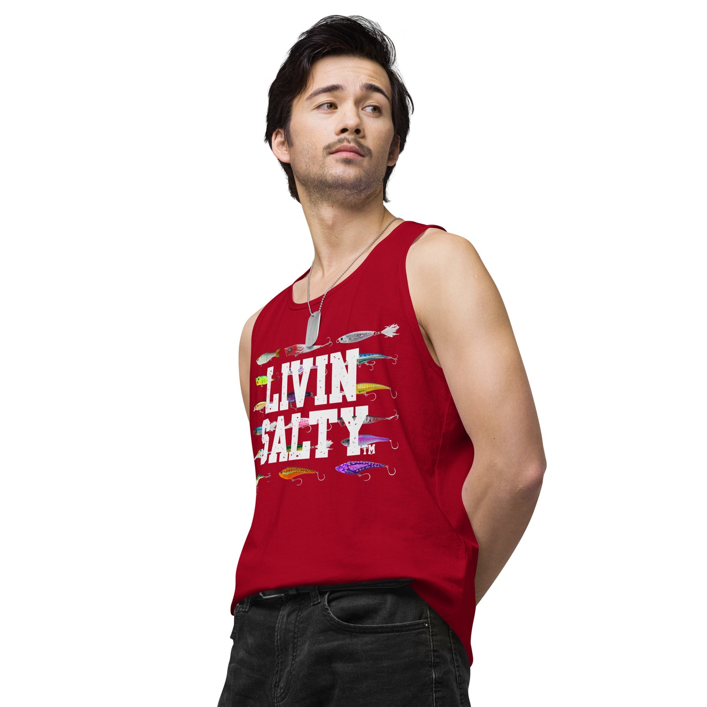 Men’s LIVIN SALTY Saltwater Lures tank top