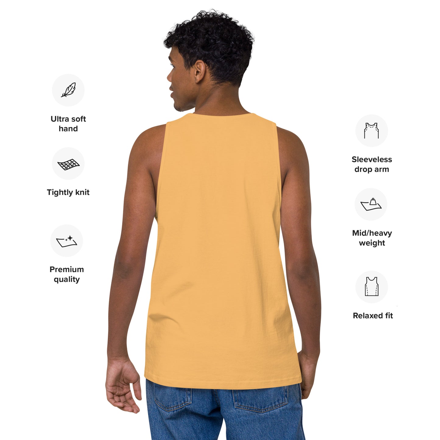 Men’s LIVIN SALTY with crab tank top