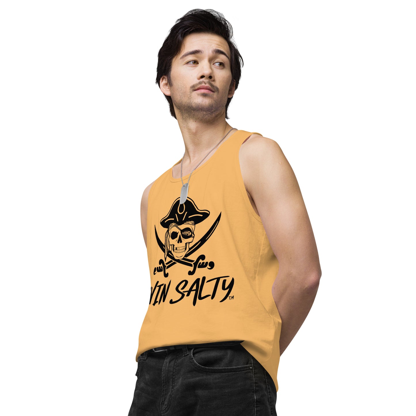 Mens LIVIN SALTY Pirate tank top